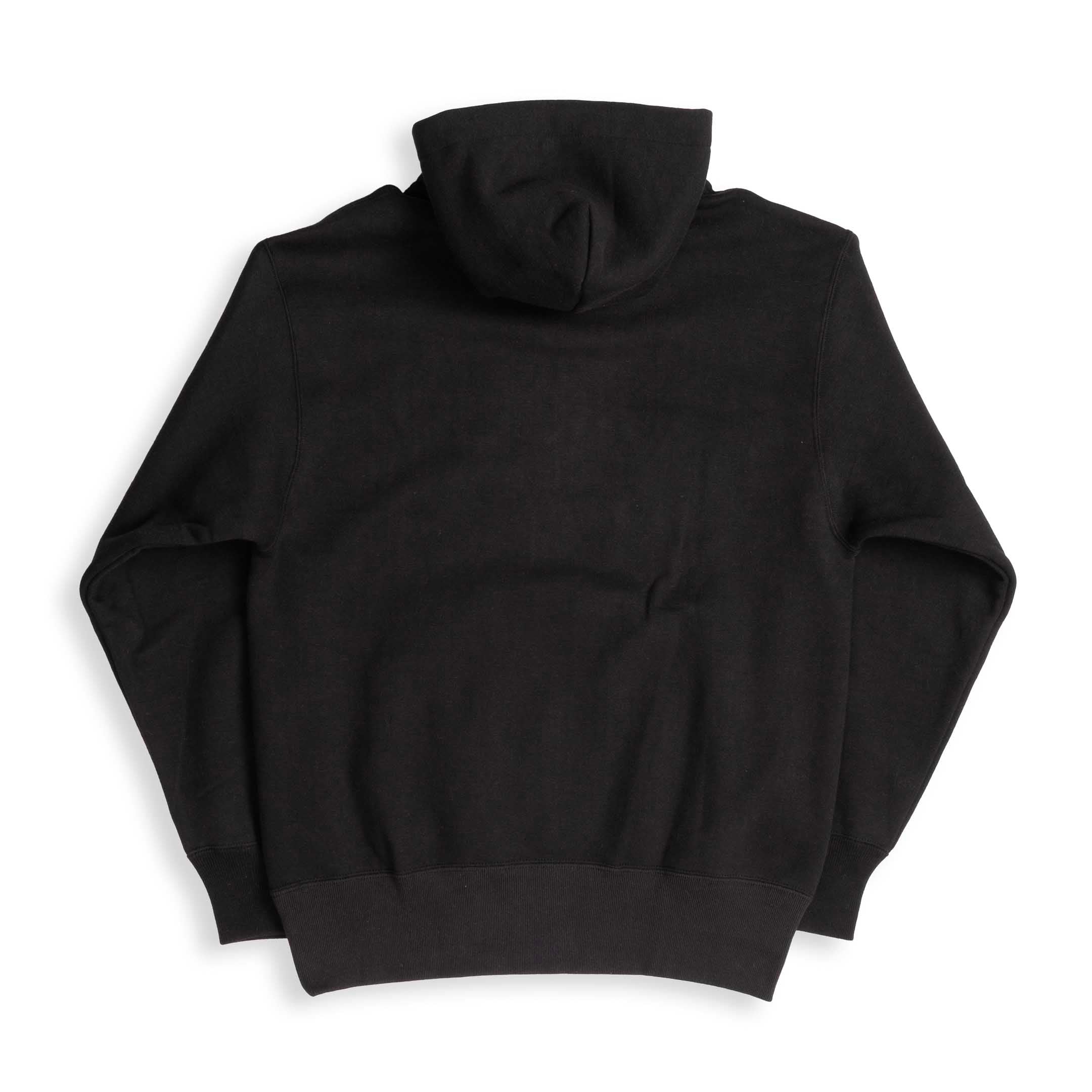 The Real McCoy's 10 oz Loopwheel Hooded Sweatshirt Black - Image 2