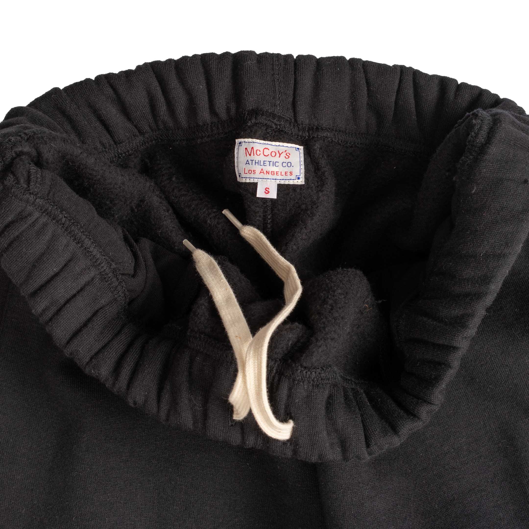 The Real McCoy's 10 oz Loopwheel Sweatpants Black - Image 4