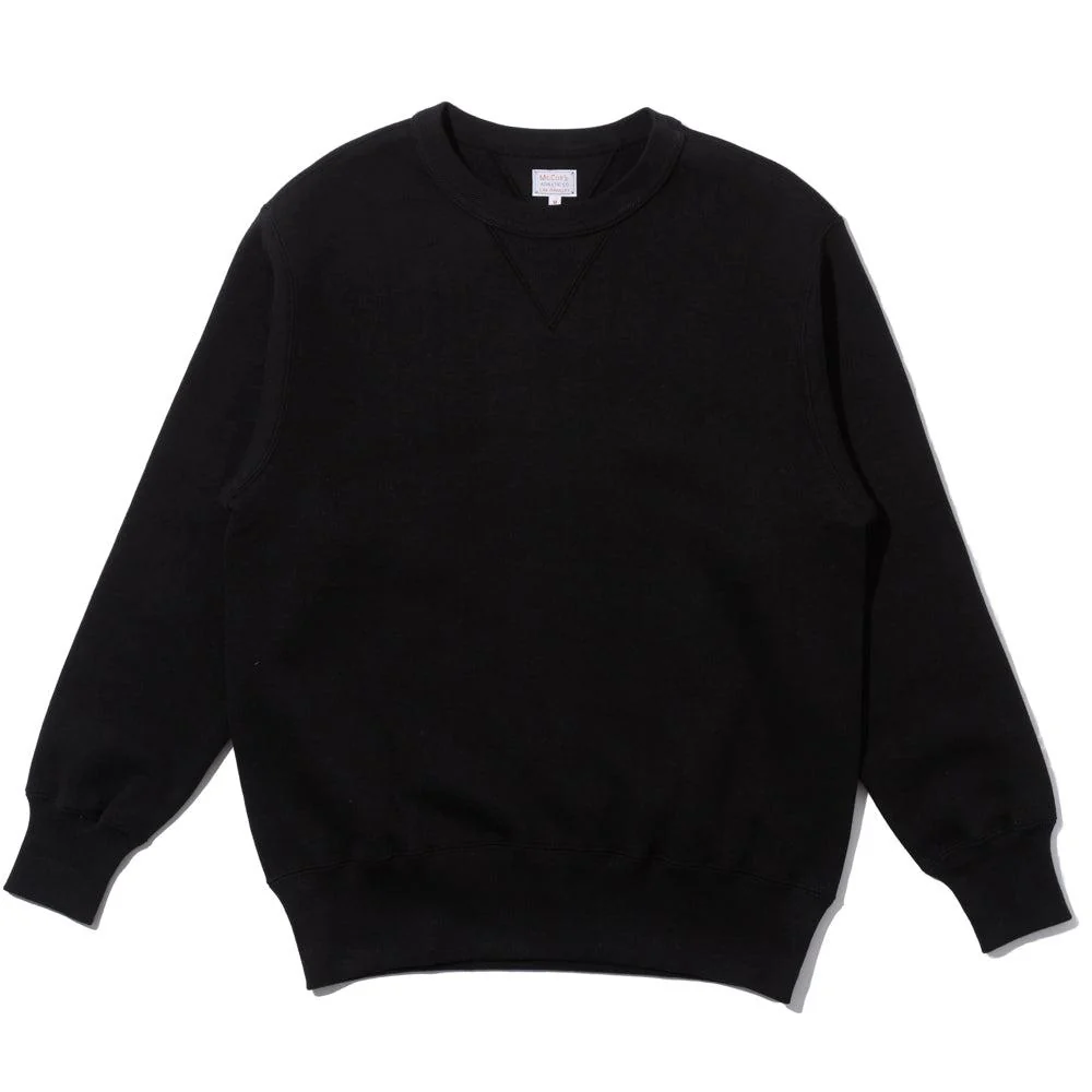 The Real McCoy's 10.oz Loopwheel Sweatshirt Black