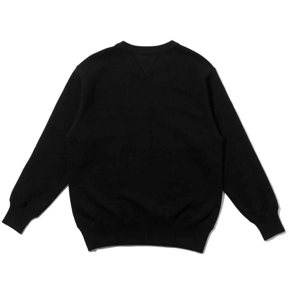 The Real McCoy's 10.oz Loopwheel Sweatshirt Black - Image 2