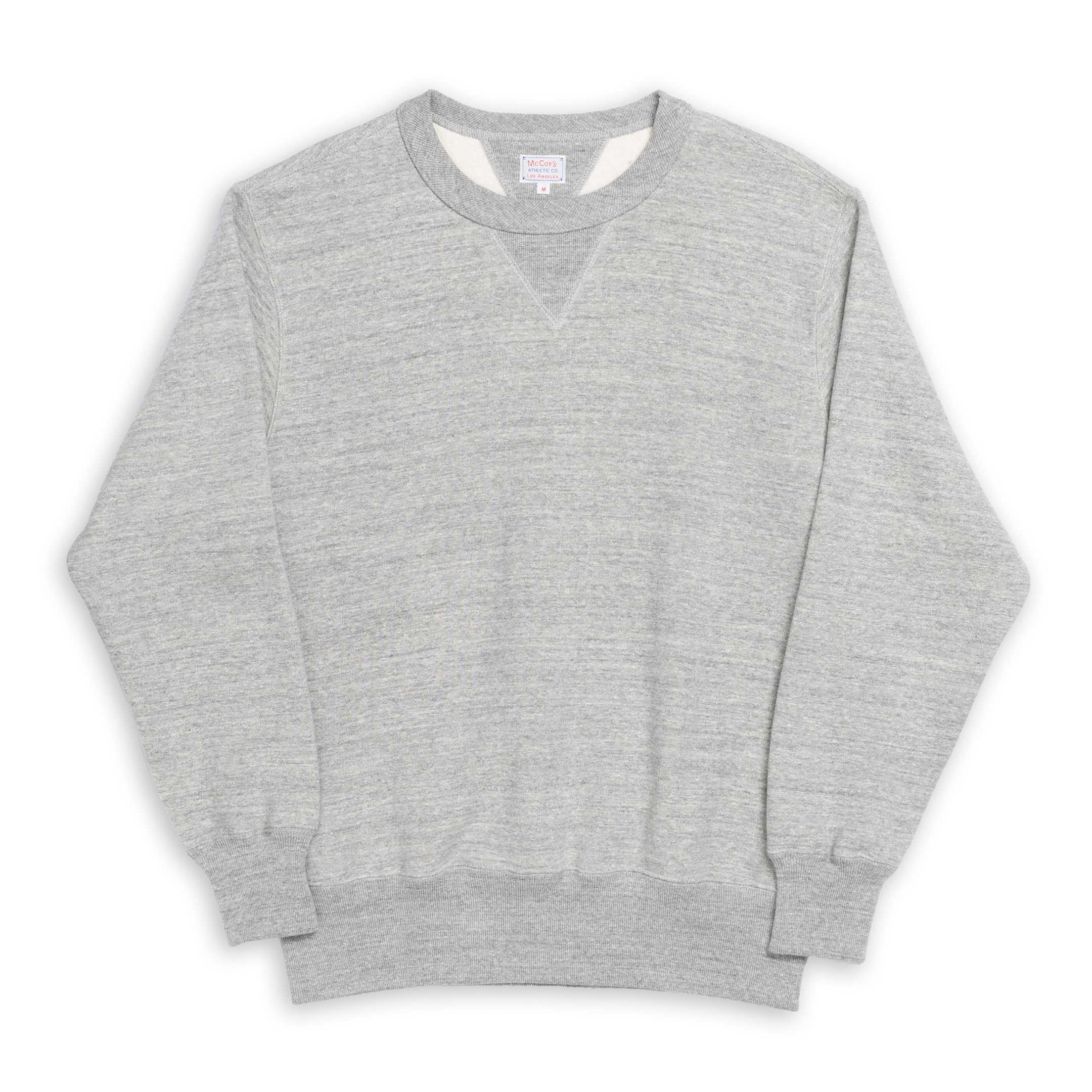 The Real McCoy's 10.oz Loopwheel Sweatshirt Grey