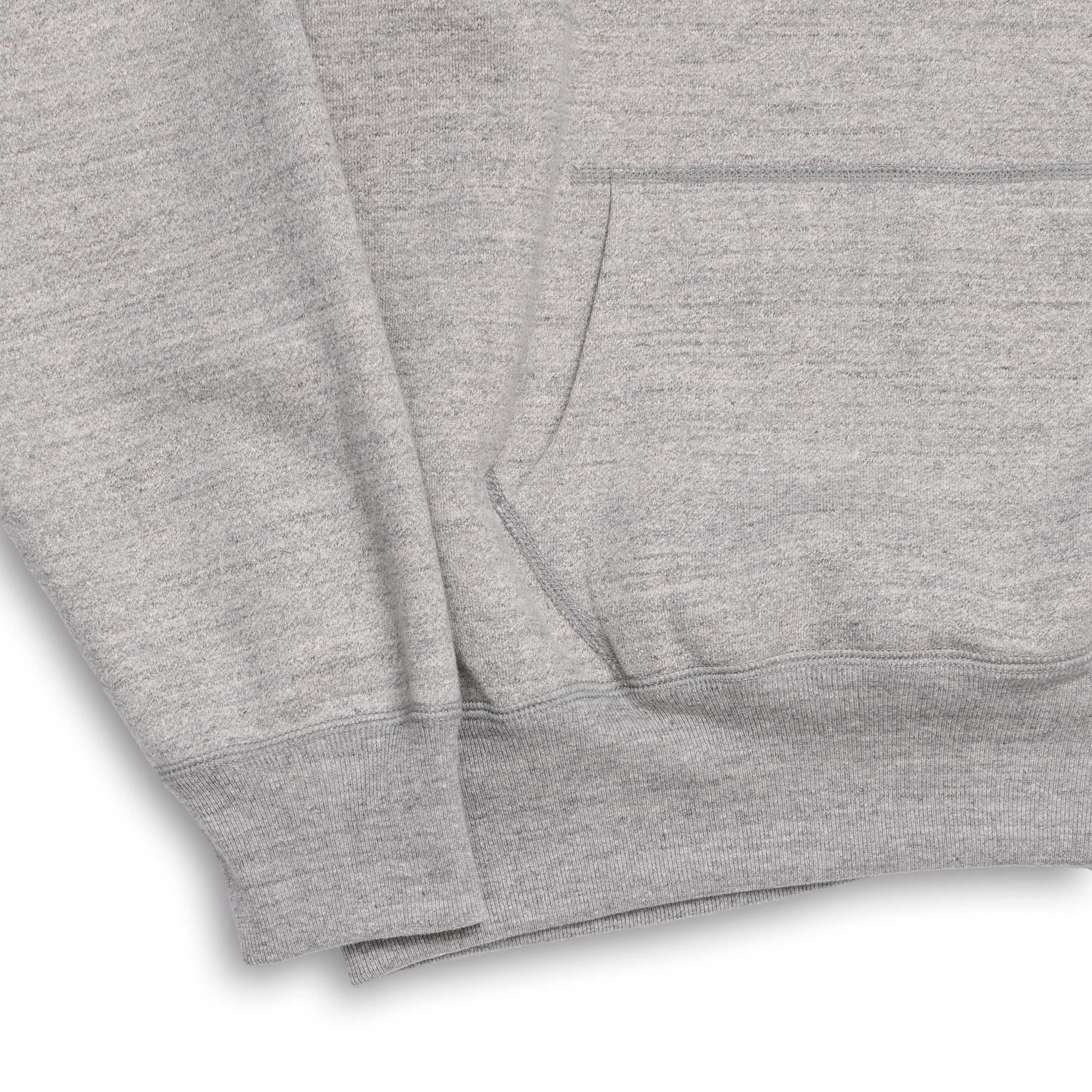 The Real McCoy's 12 oz. Ball Park Hooded Sweatshirt Grey - Image 3