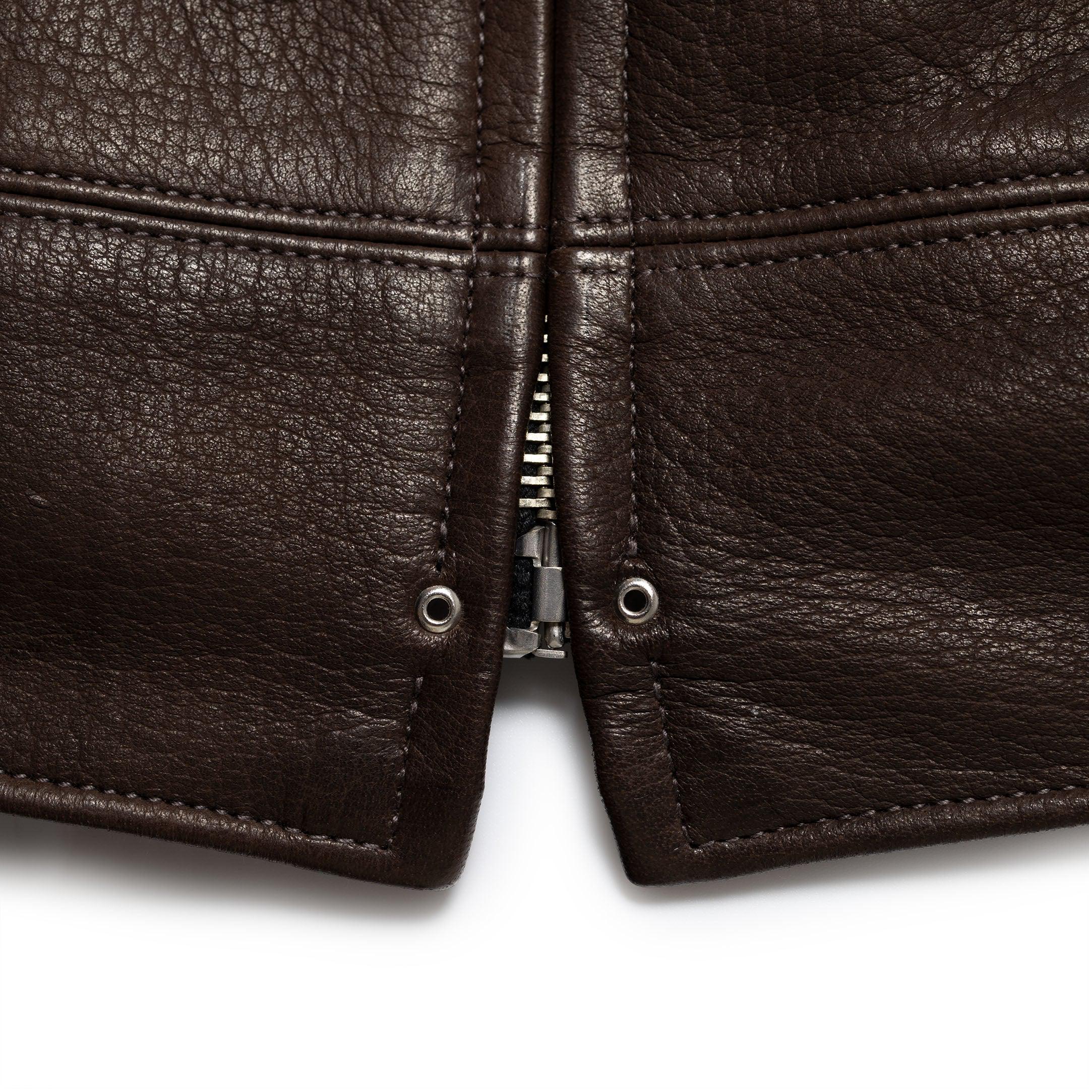 The Real McCoy's 30s Sports Jacket / Freeman Deerskin Brown - Image 8