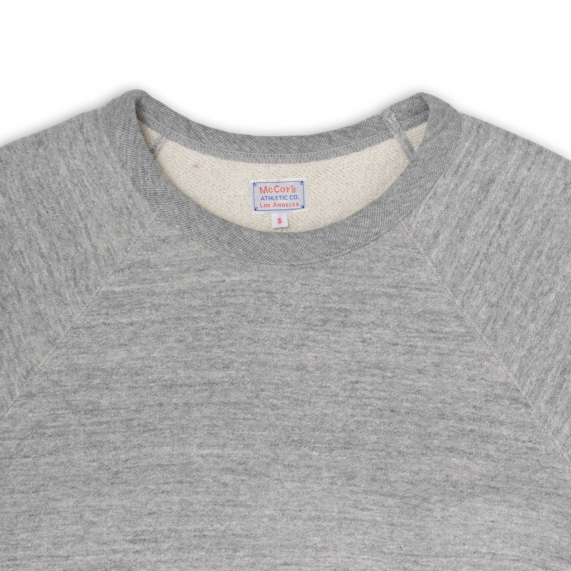The Real McCoy's 9.oz Loopwheel S/S Sweatshirt Grey - Image 2