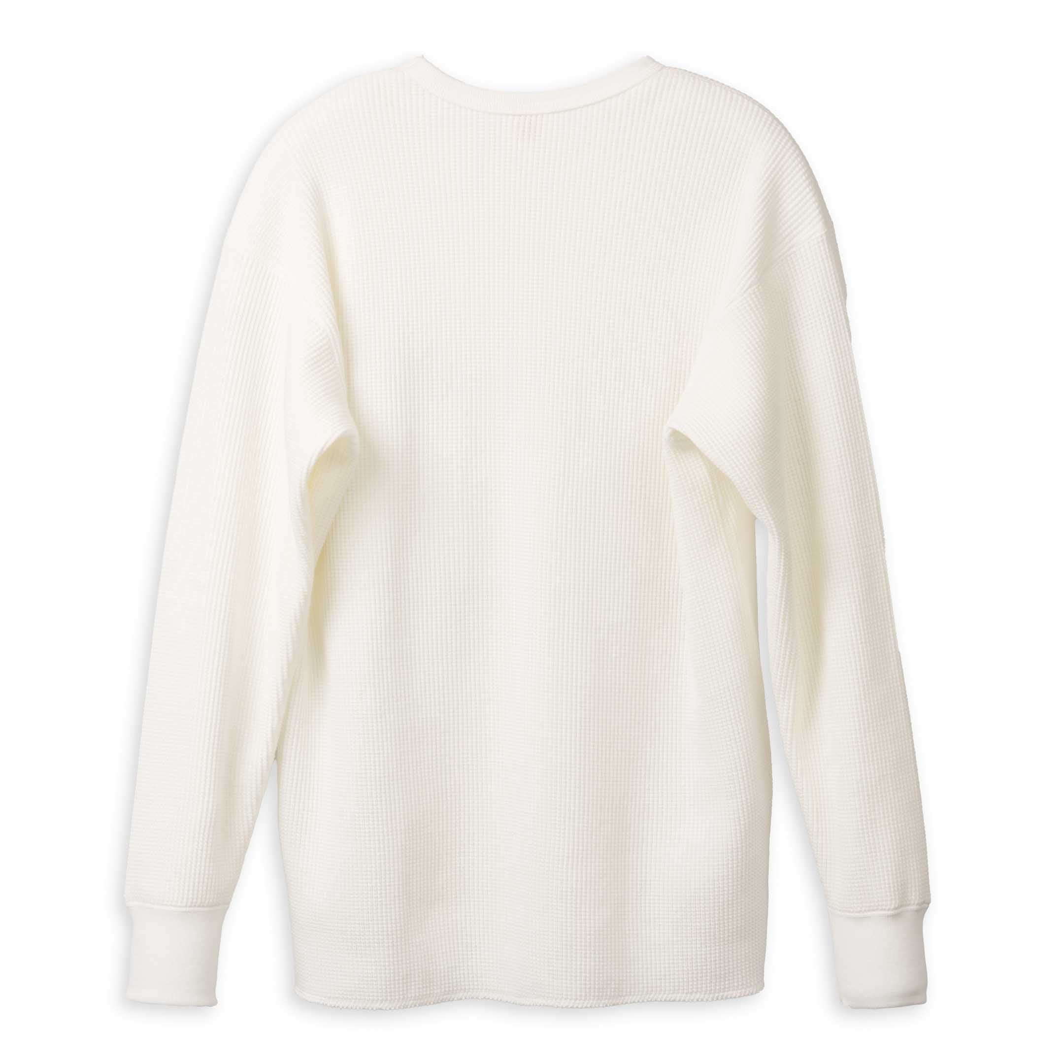The Real McCoy's Ballpark Waffle Thermal Shirt White - Image 4