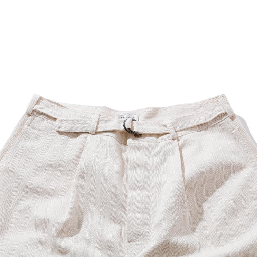 The Real McCoy's Belted Shorts / Cotton-Hemp Beige - Image 3