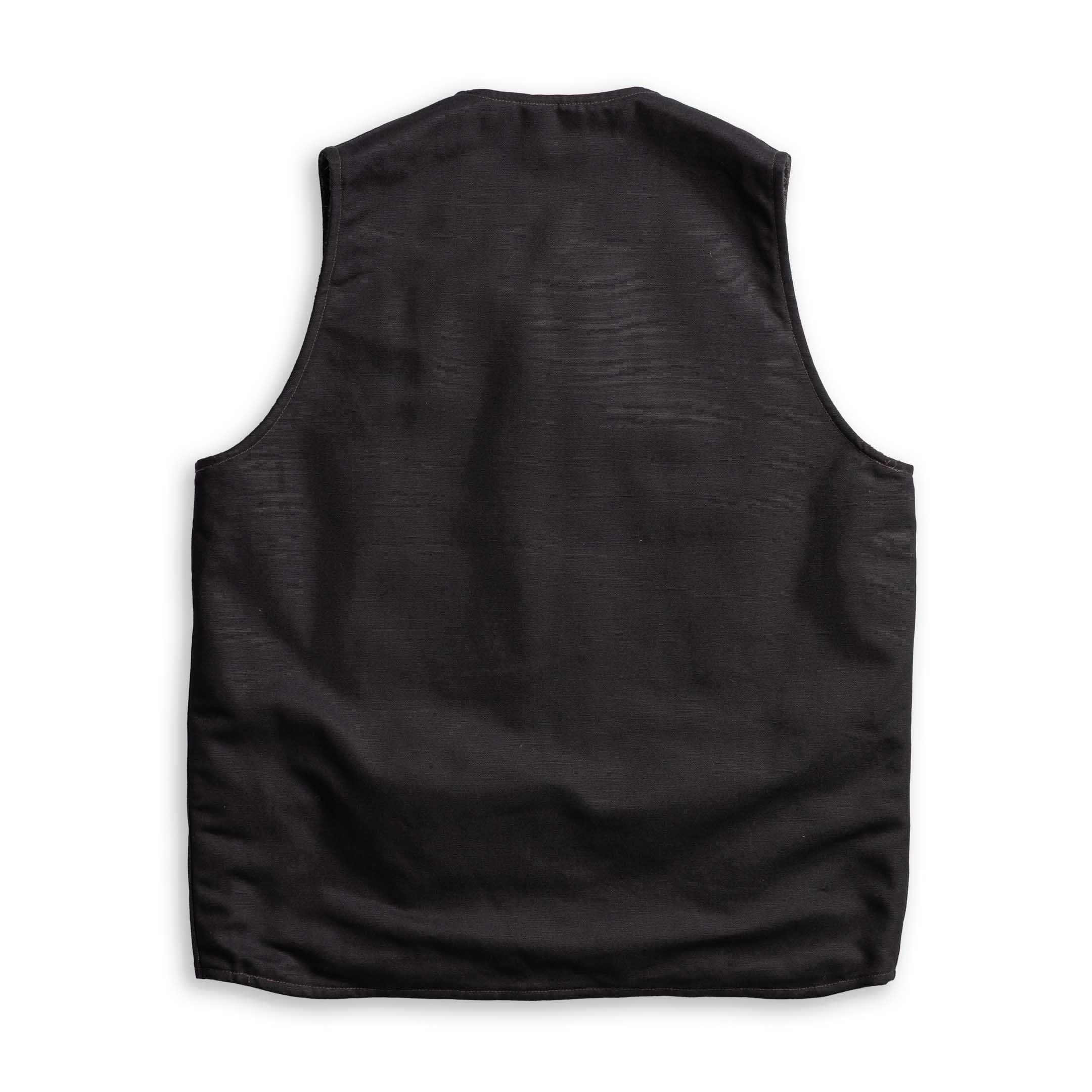 The Real McCoy's Buco Cotton Canvas Riding Vest Black - Image 2