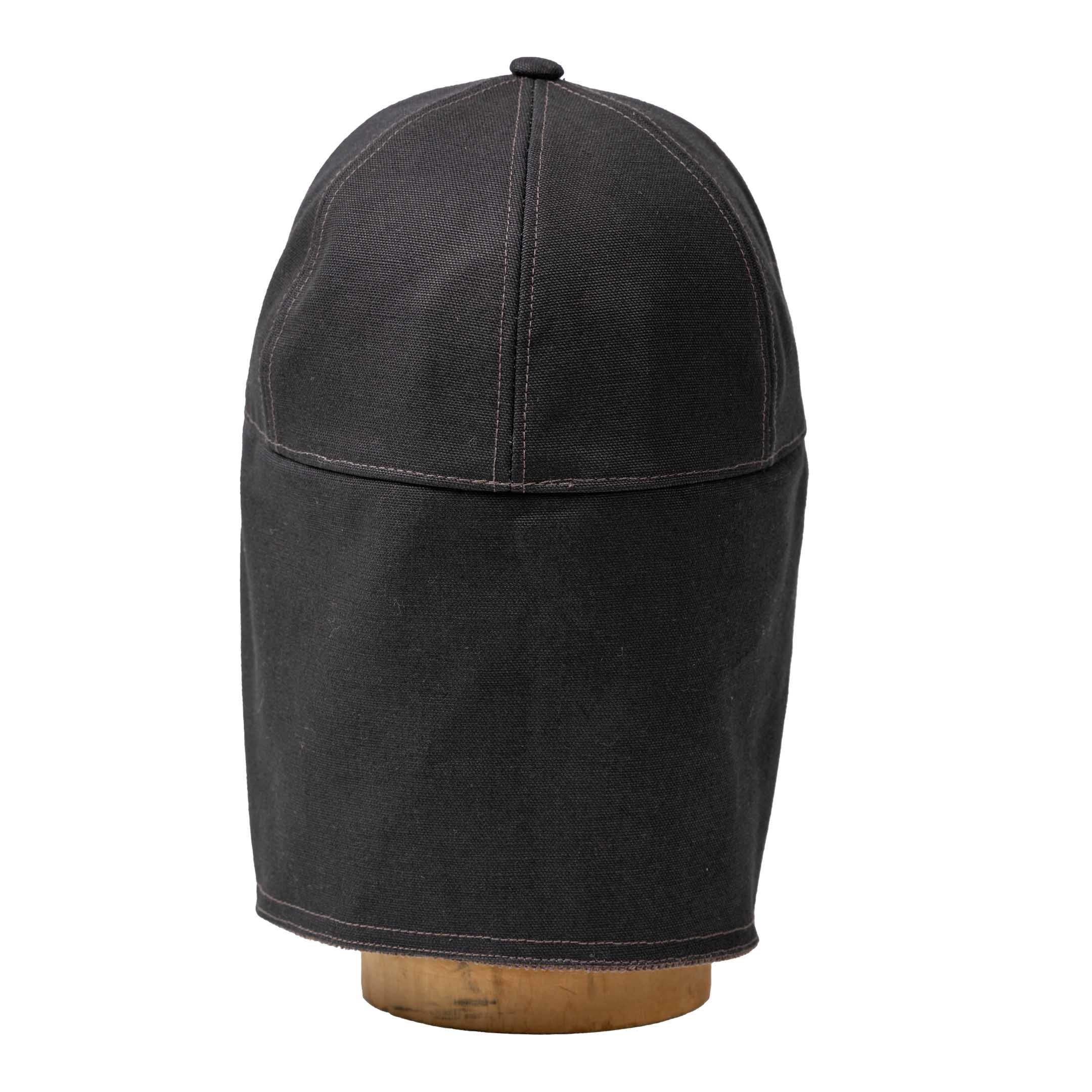 The Real McCoy's Buco Cotton Canvas Windproof Riding Cap Black - Image 5