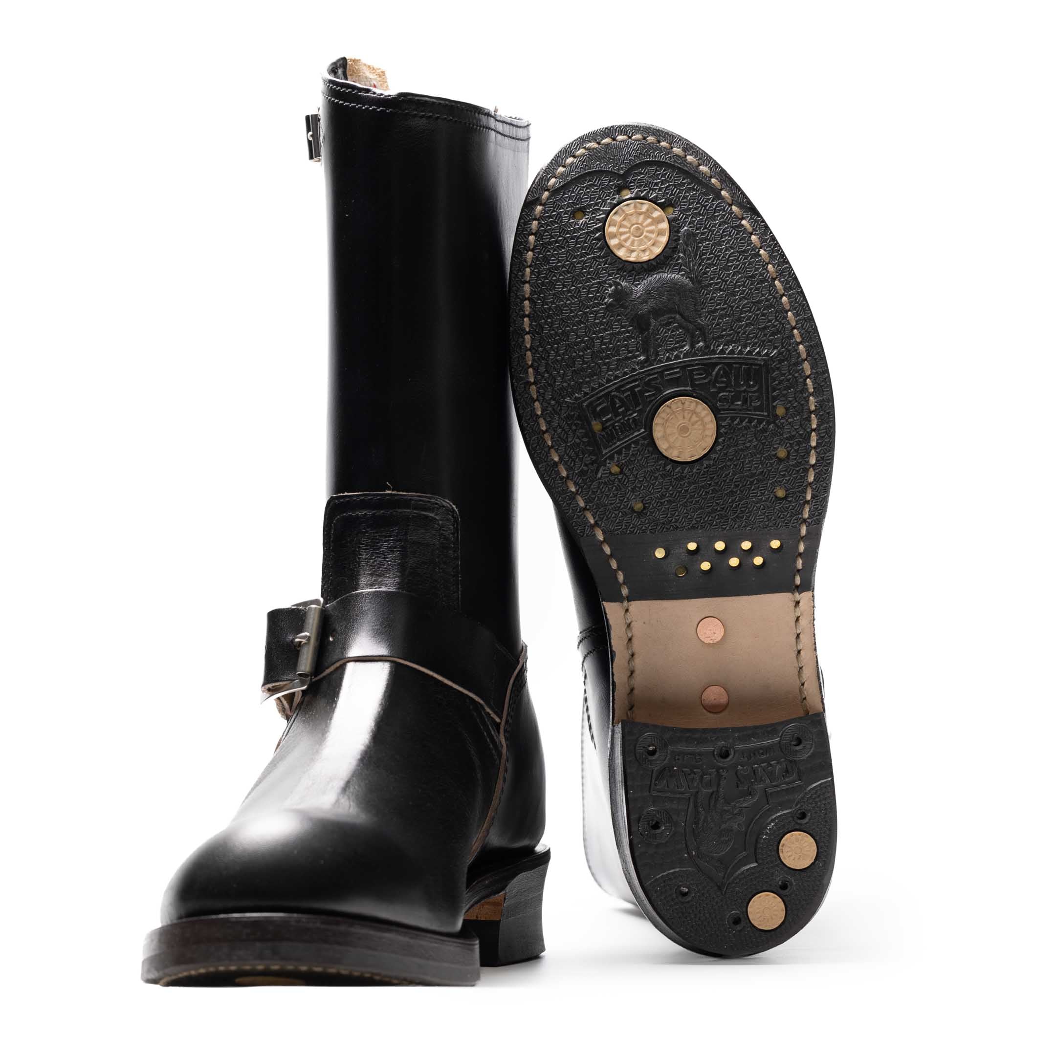 The Real McCoy's Buco Engineer Boots Buttock Black - Image 6