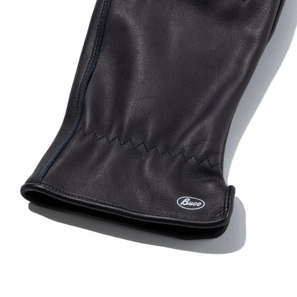 The Real McCoy's Buco Horsehide Leather Gloves Black - Image 3