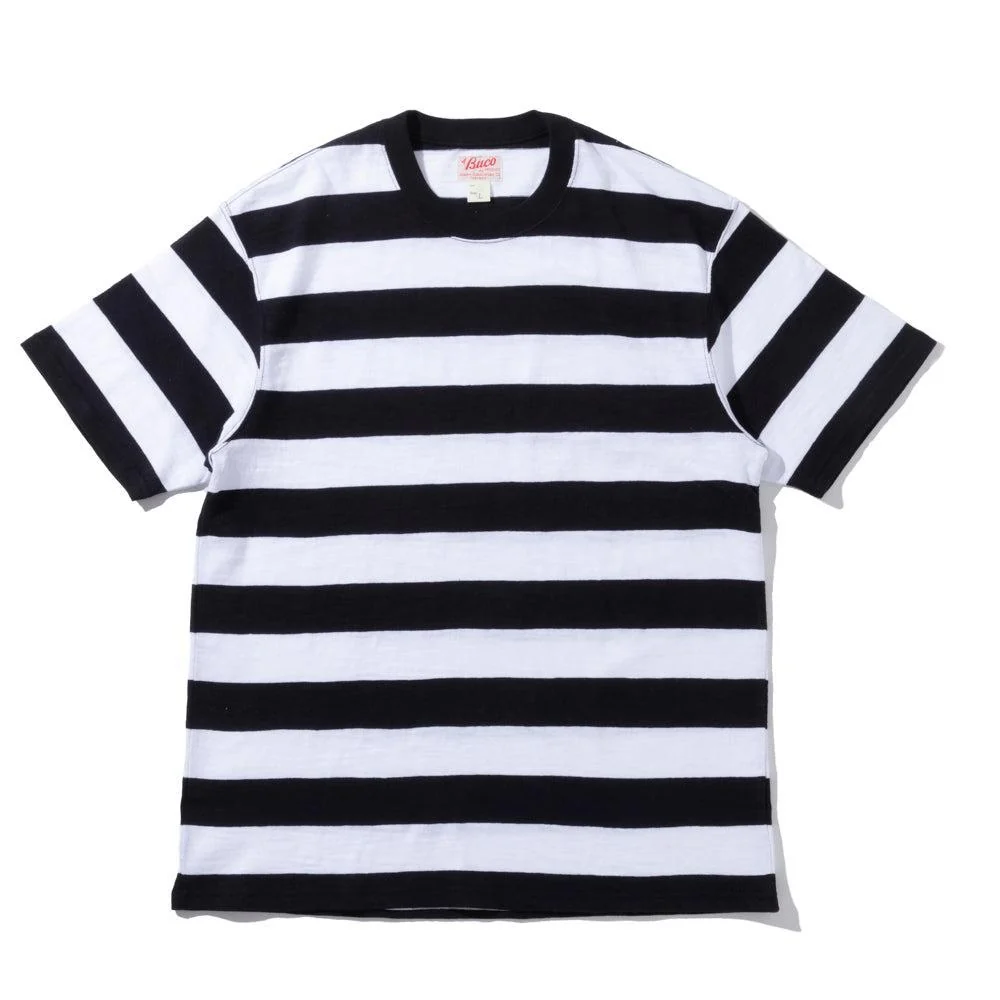 The Real McCoy's Buco Stripe T-shirt White