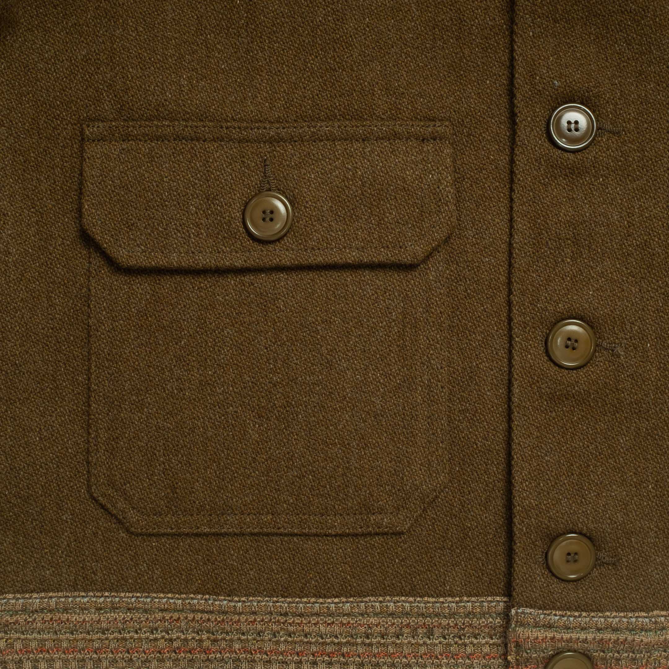The Real McCoy's C.C.C. Wool Jacket Olive - Image 6