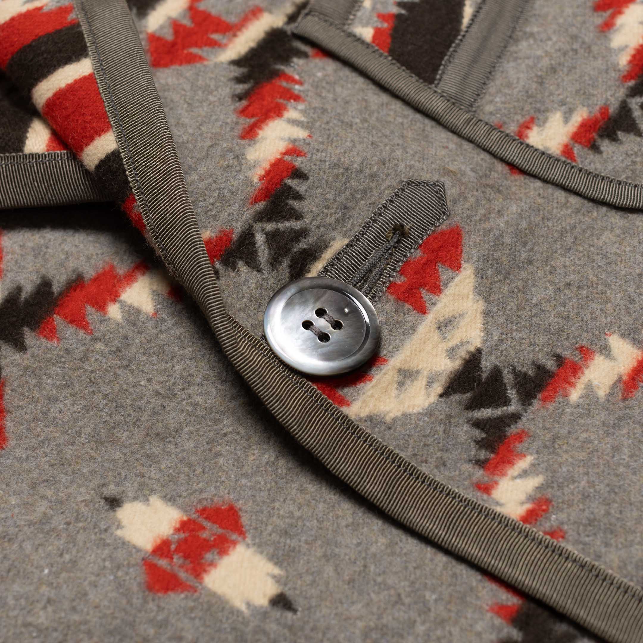 The Real McCoy's Cotton Jacquard Robe Grey - Image 7