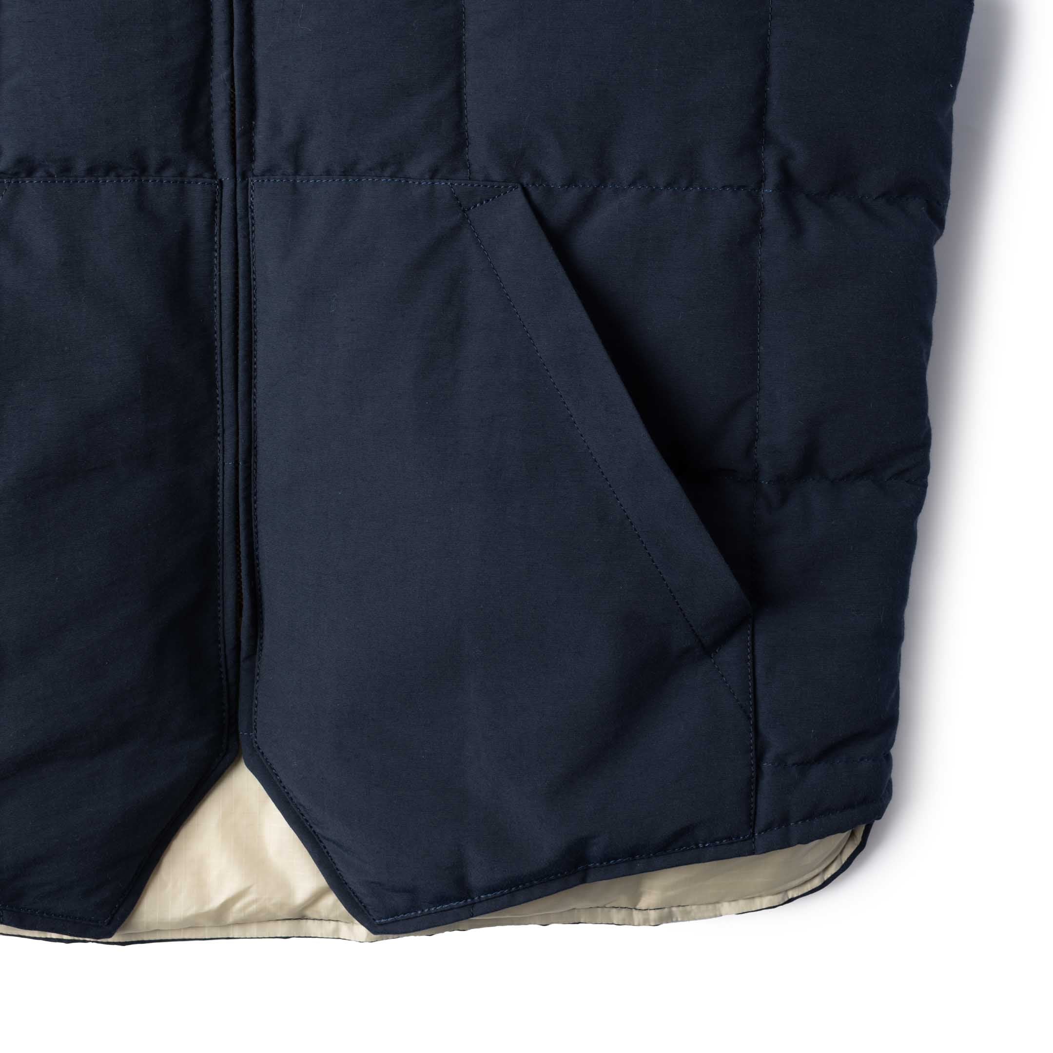 The Real McCoy's Cotton/Nylon Down Vest Navy - Image 3