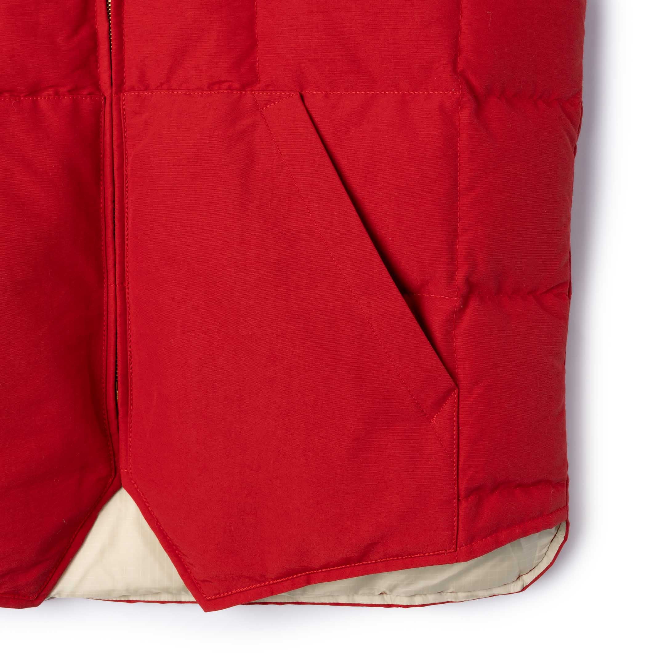 The Real McCoy's Cotton/Nylon Down Vest Red - Image 4