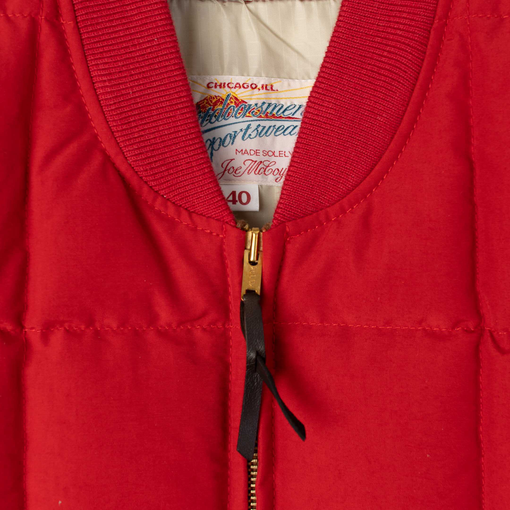 The Real McCoy's Cotton/Nylon Down Vest Red - Image 5