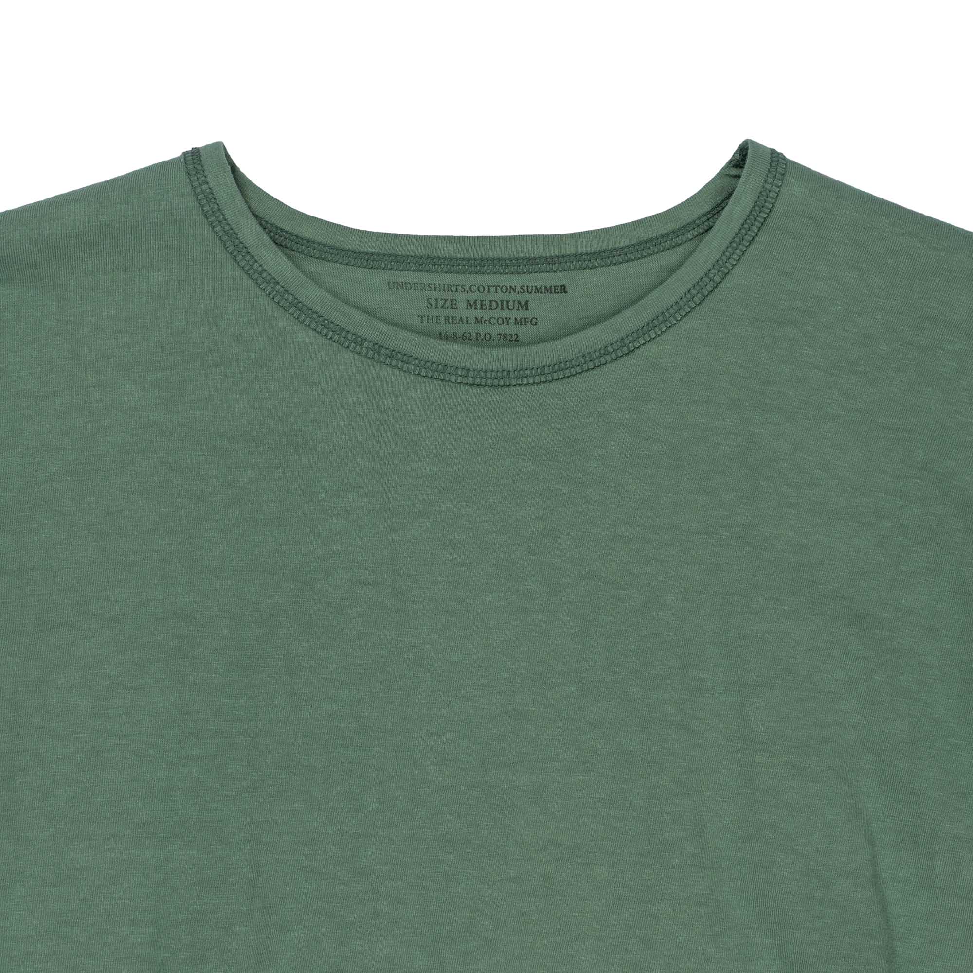 The Real McCoy's Cotton Summer Undershirt Green - Image 2