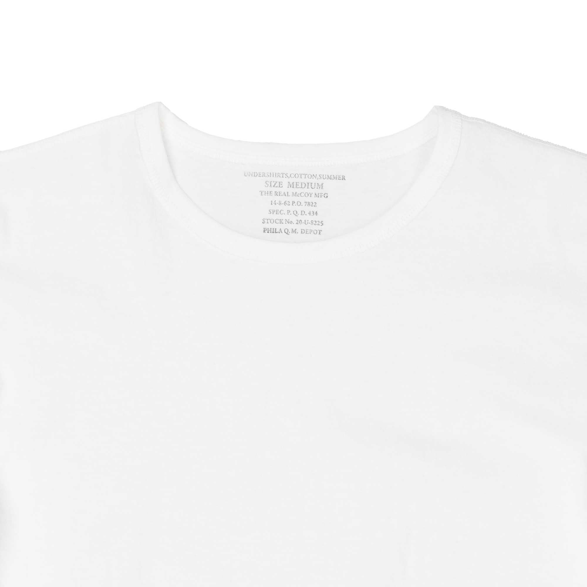 The Real McCoy's Cotton Summer Undershirt White - Image 2