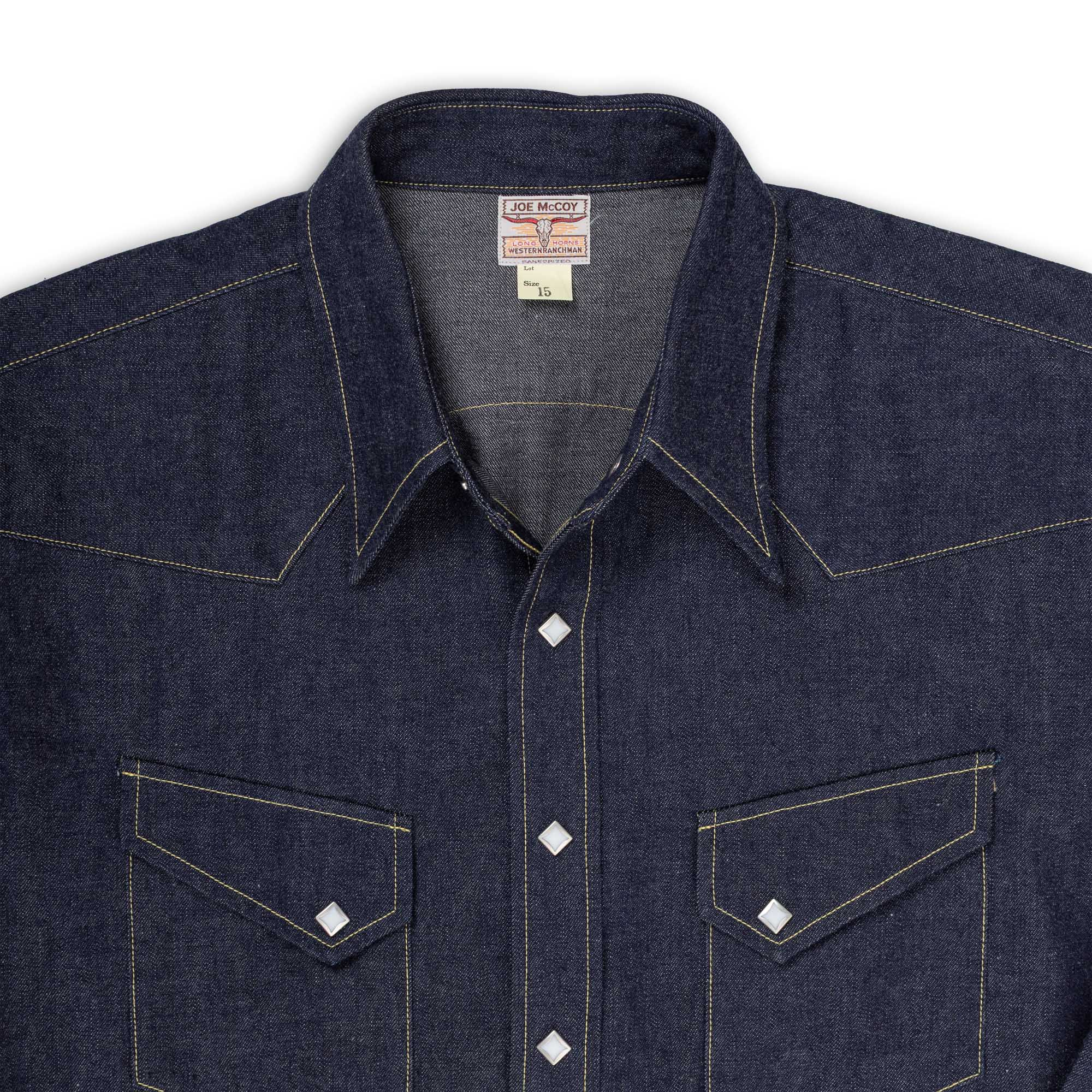The Real McCoy's Denim Western Shirt / Ridge Slant Indigo - Image 2
