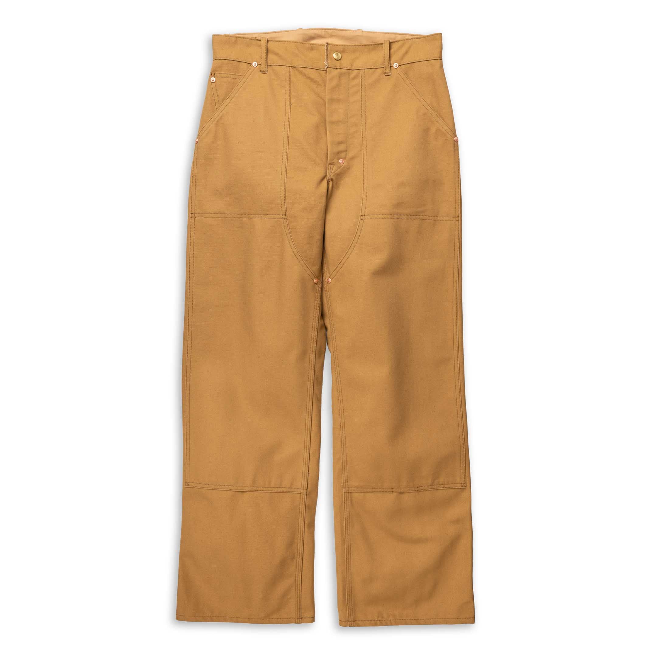 The Real McCoy's Double-Knee Work Trousers Brown