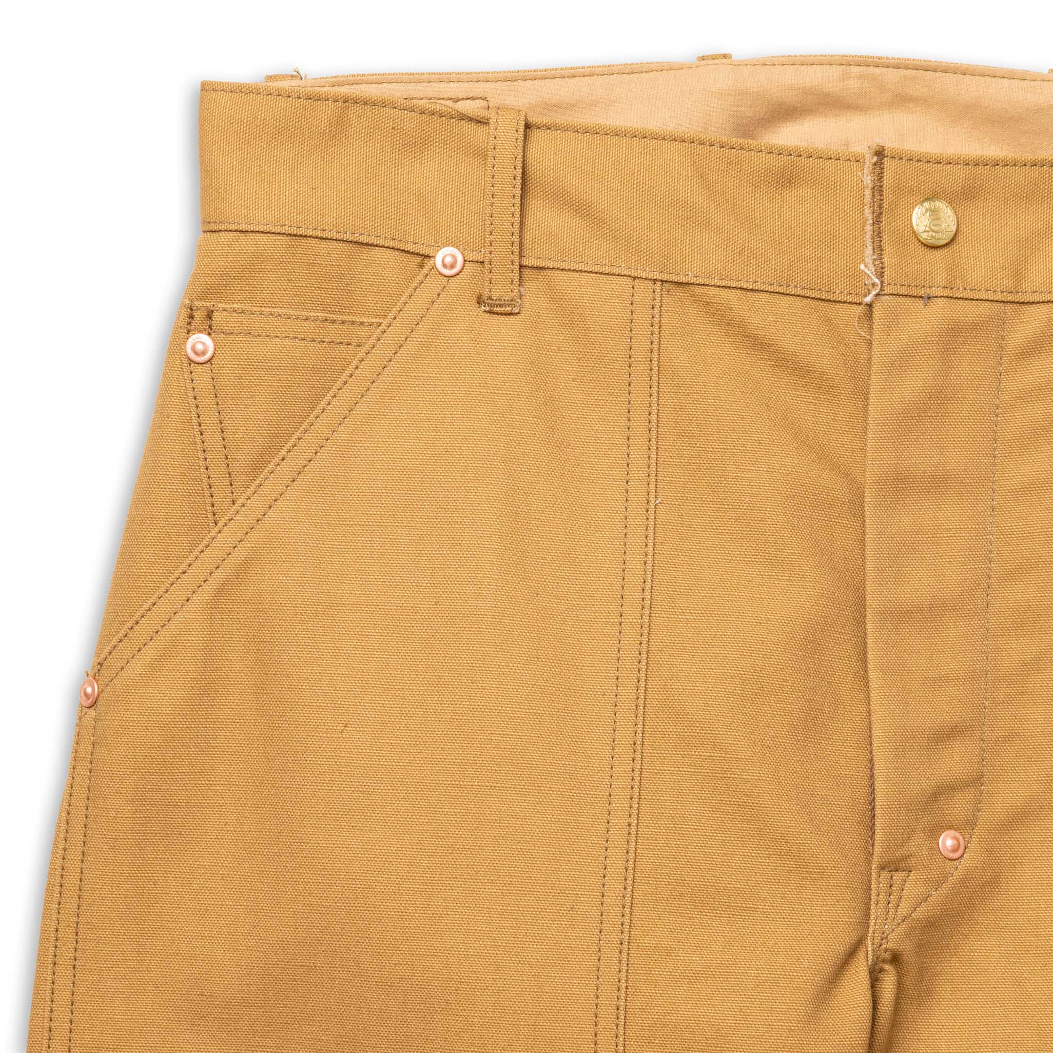 The Real McCoy's Double-Knee Work Trousers Brown - Image 2