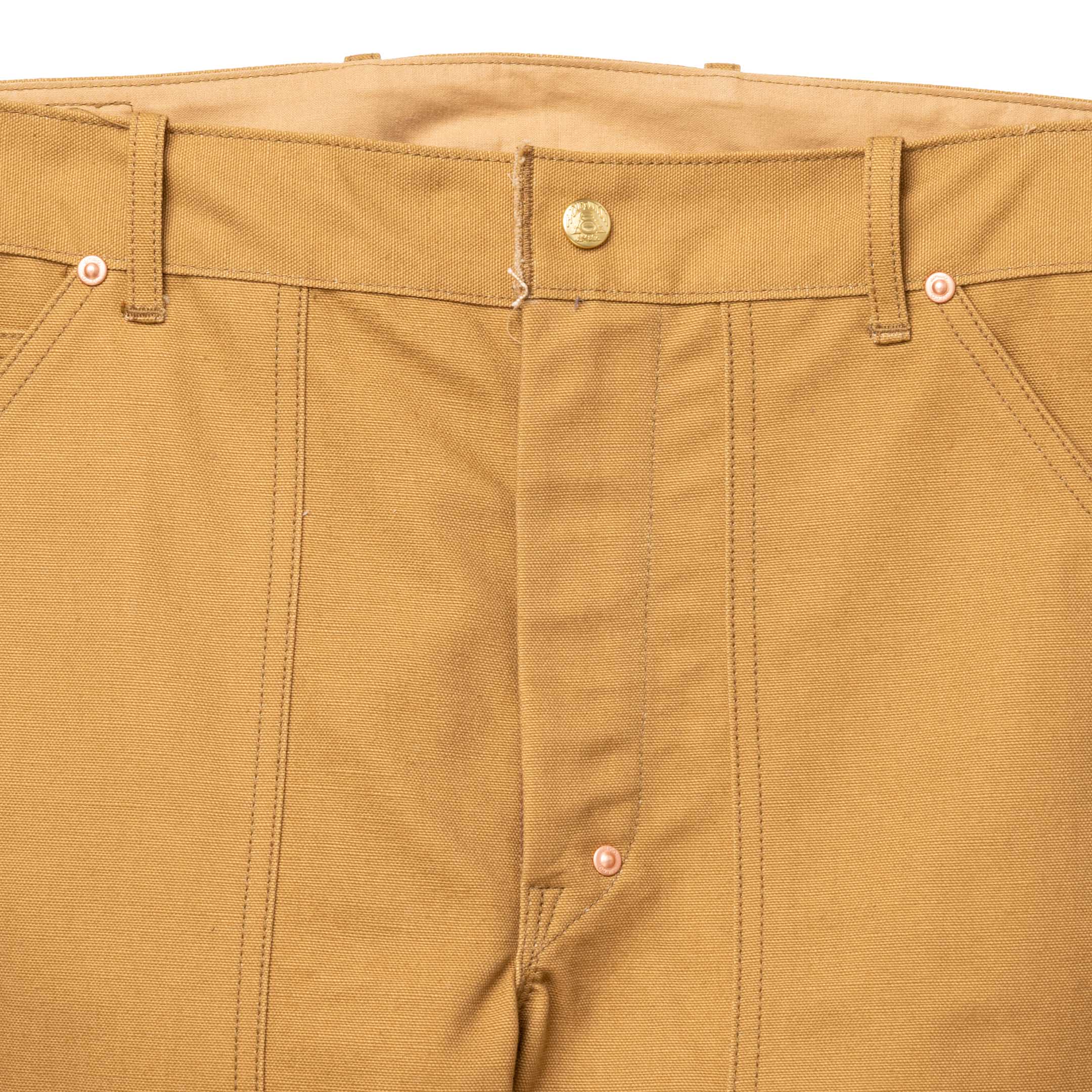 The Real McCoy's Double-Knee Work Trousers Brown - Image 4