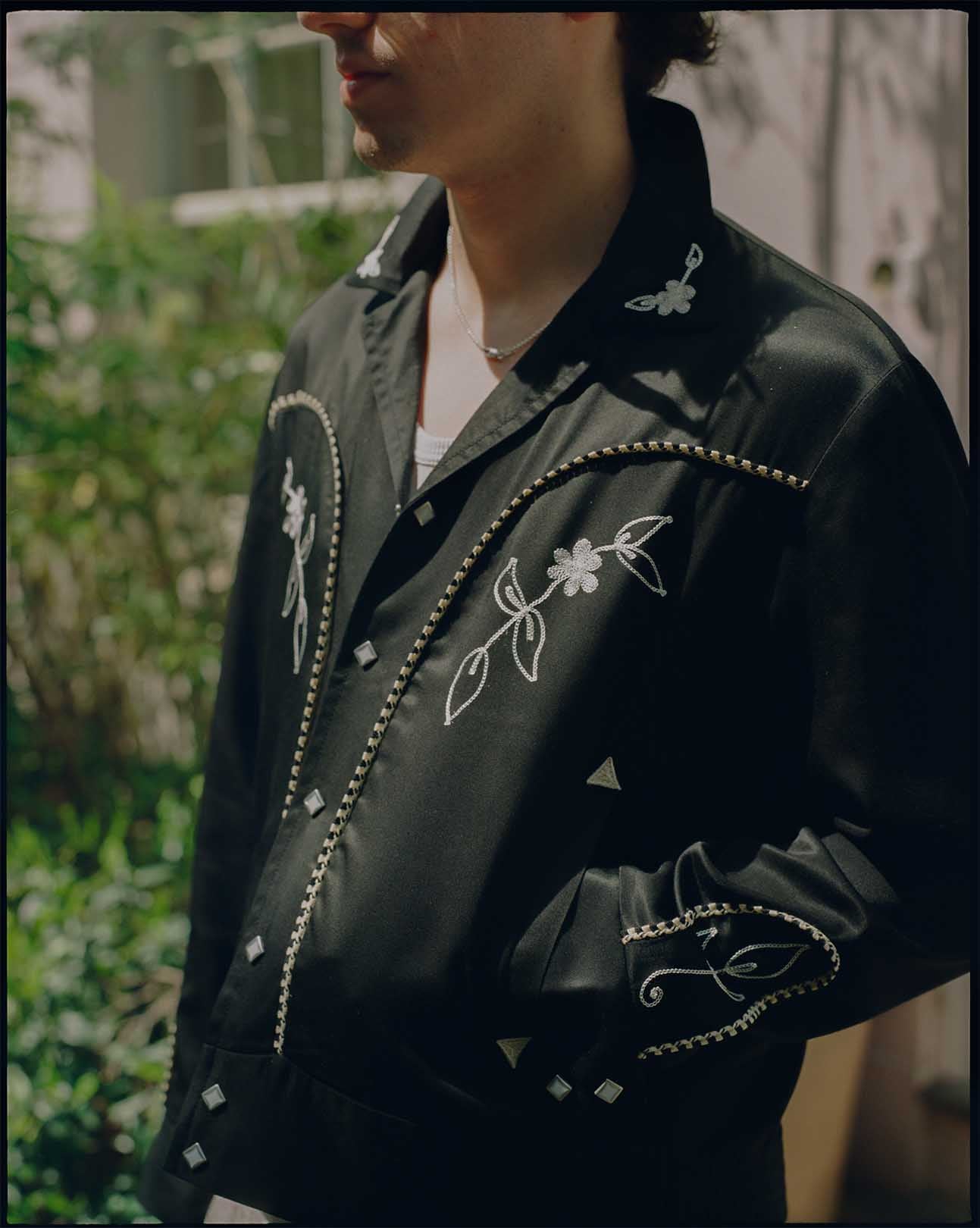 The Real McCoy's Embroidered Rayon Western Jacket Black - Image 8