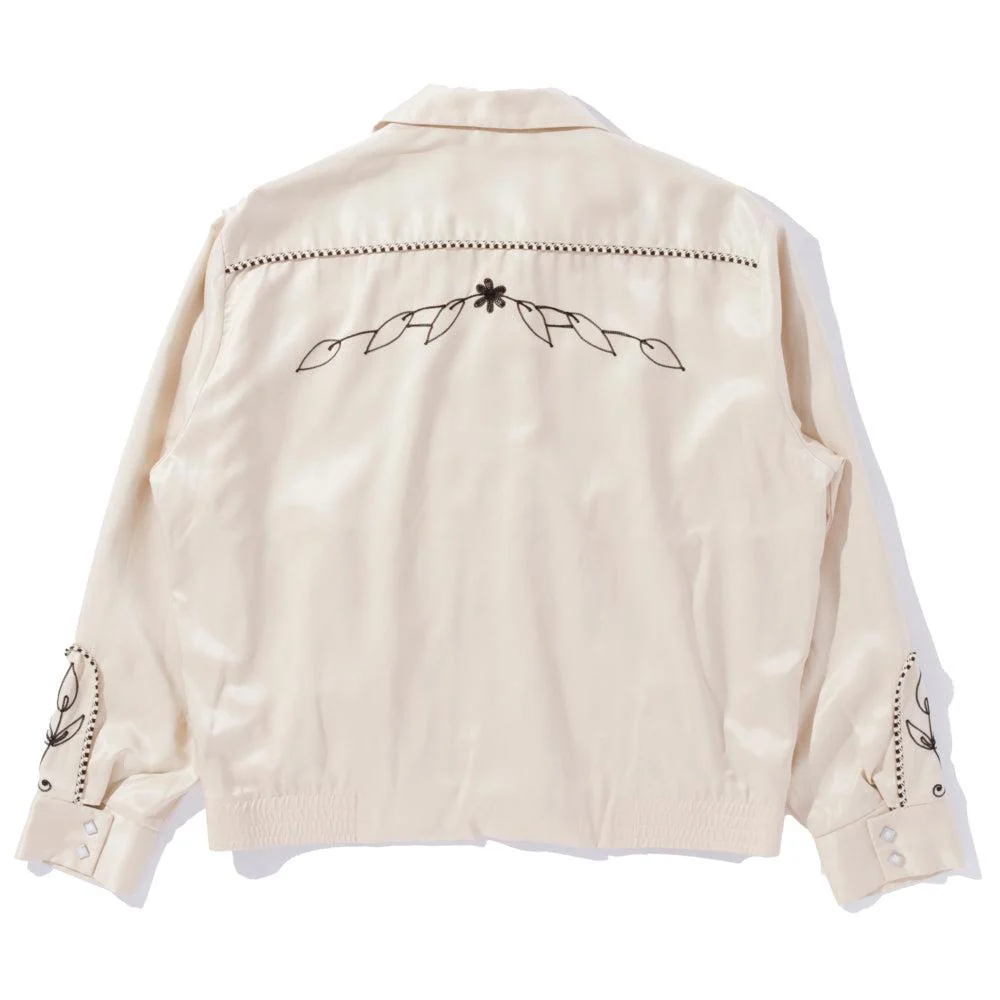 The Real McCoy's Embroidered Rayon Western Jacket Ecru - Image 2