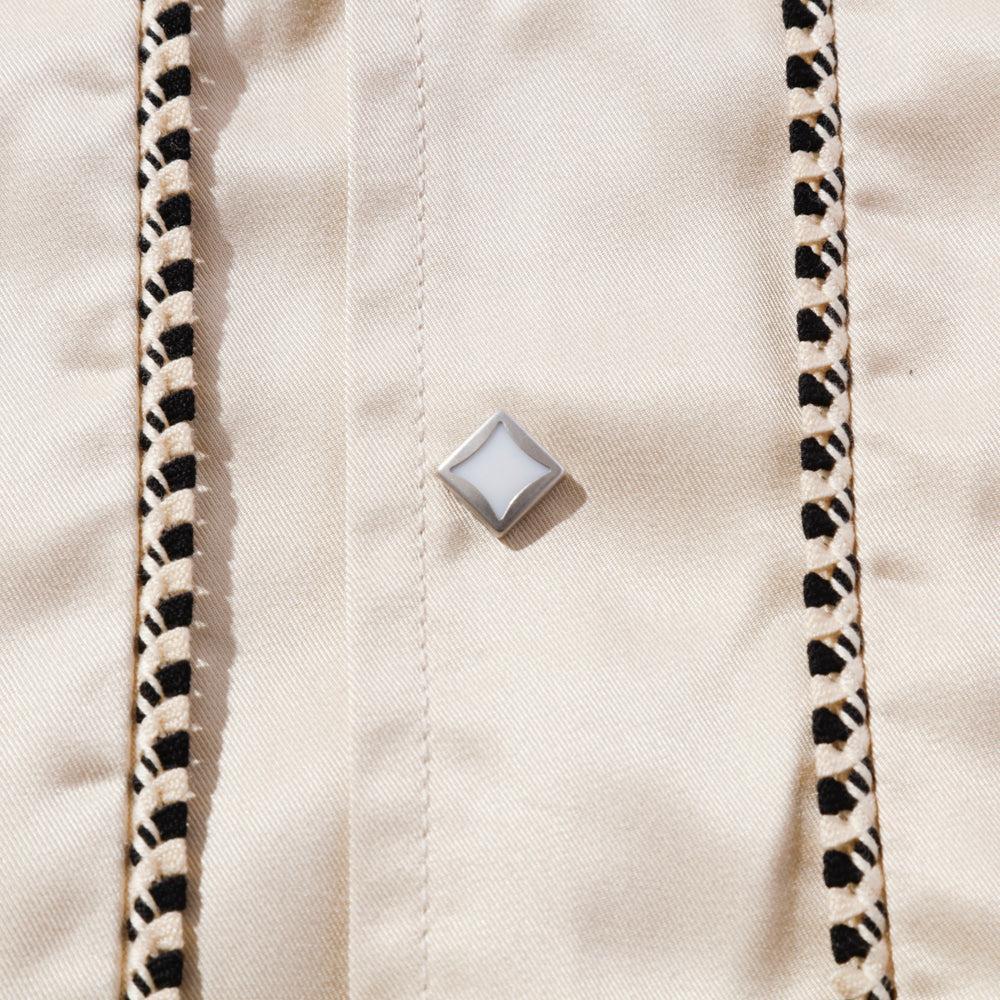 The Real McCoy's Embroidered Rayon Western Jacket Ecru - Image 4