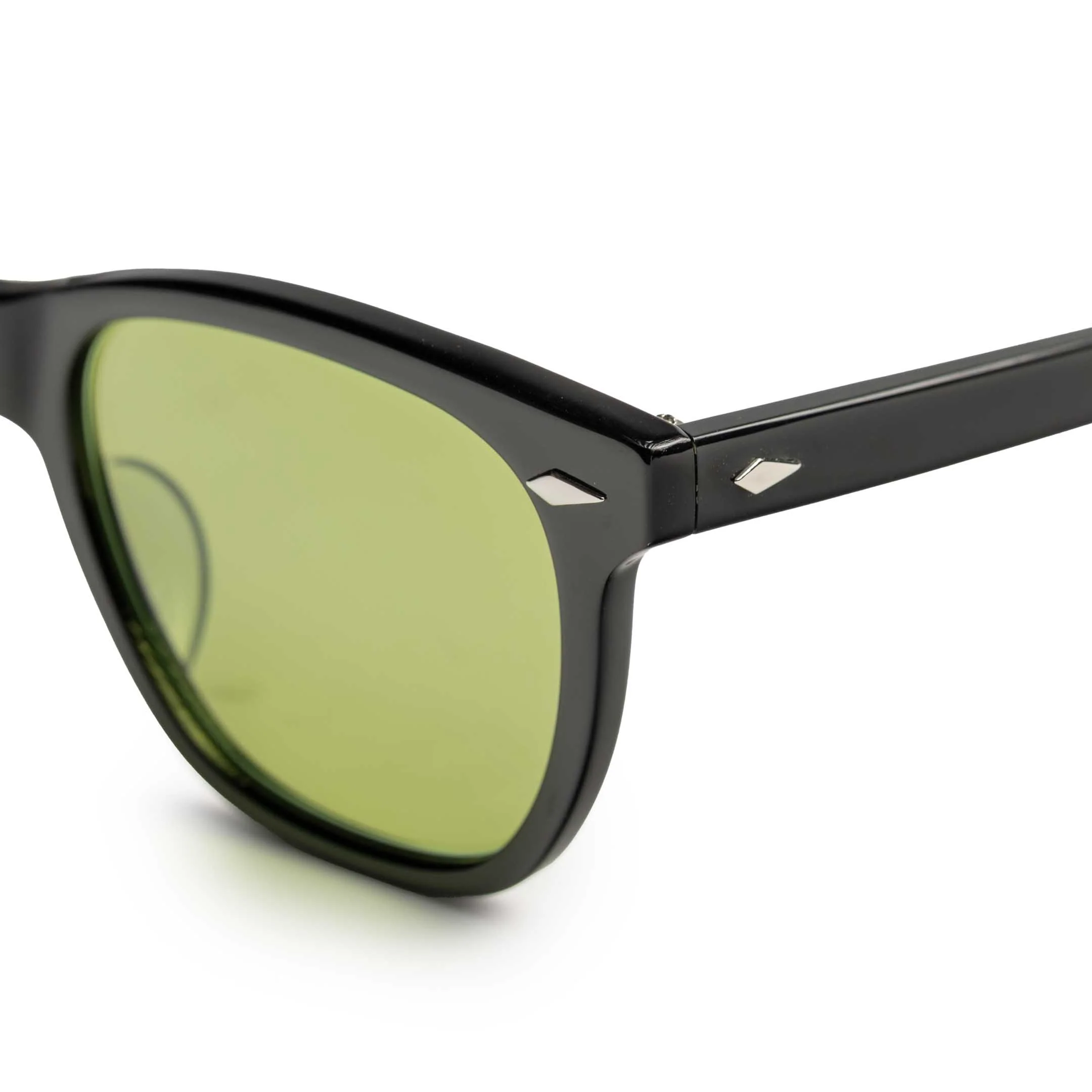 The Real McCoy's Geyser Sunglasses Black/Green - Image 2