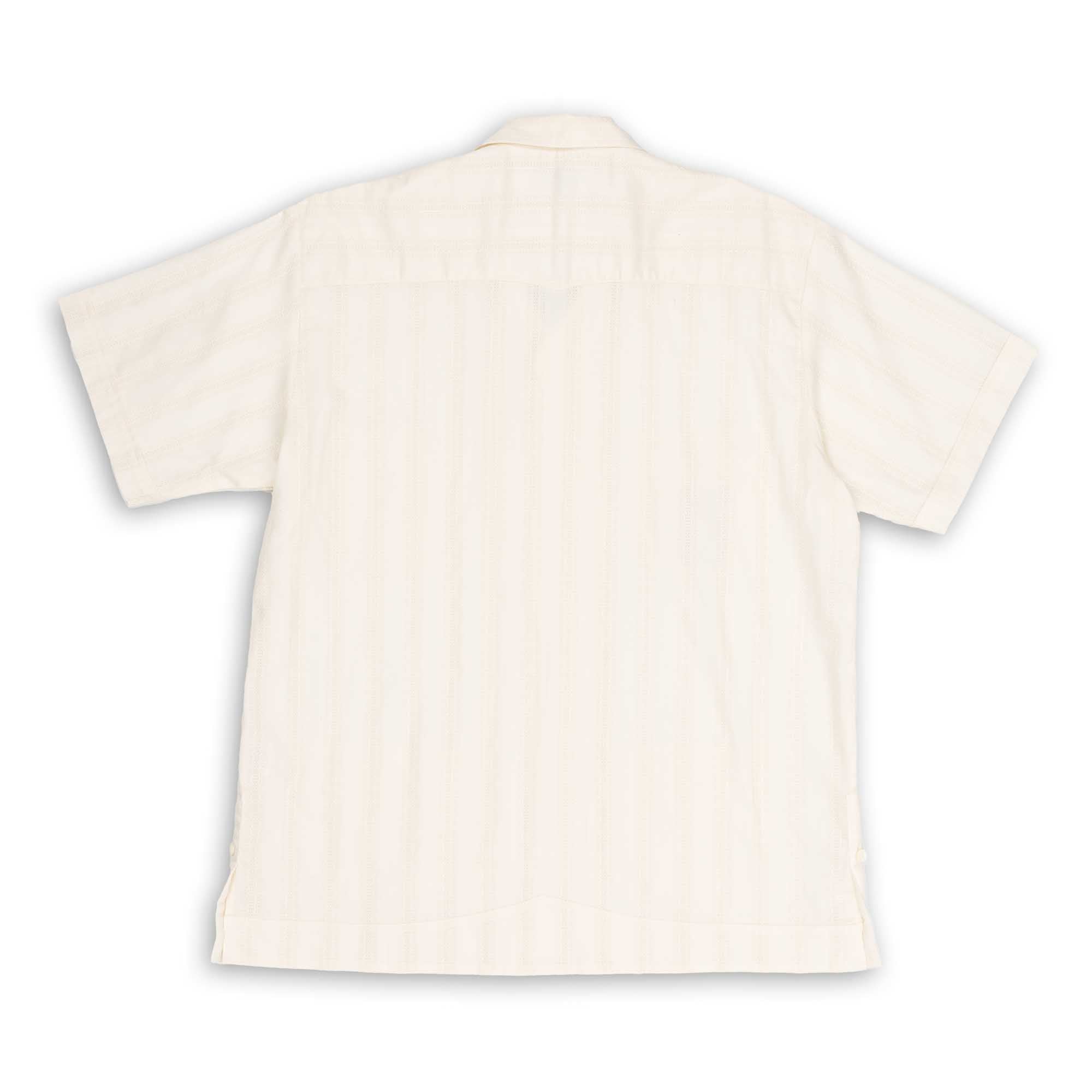 The Real McCoy's Joe McCoy Cuban Shirt Ecru - Image 3