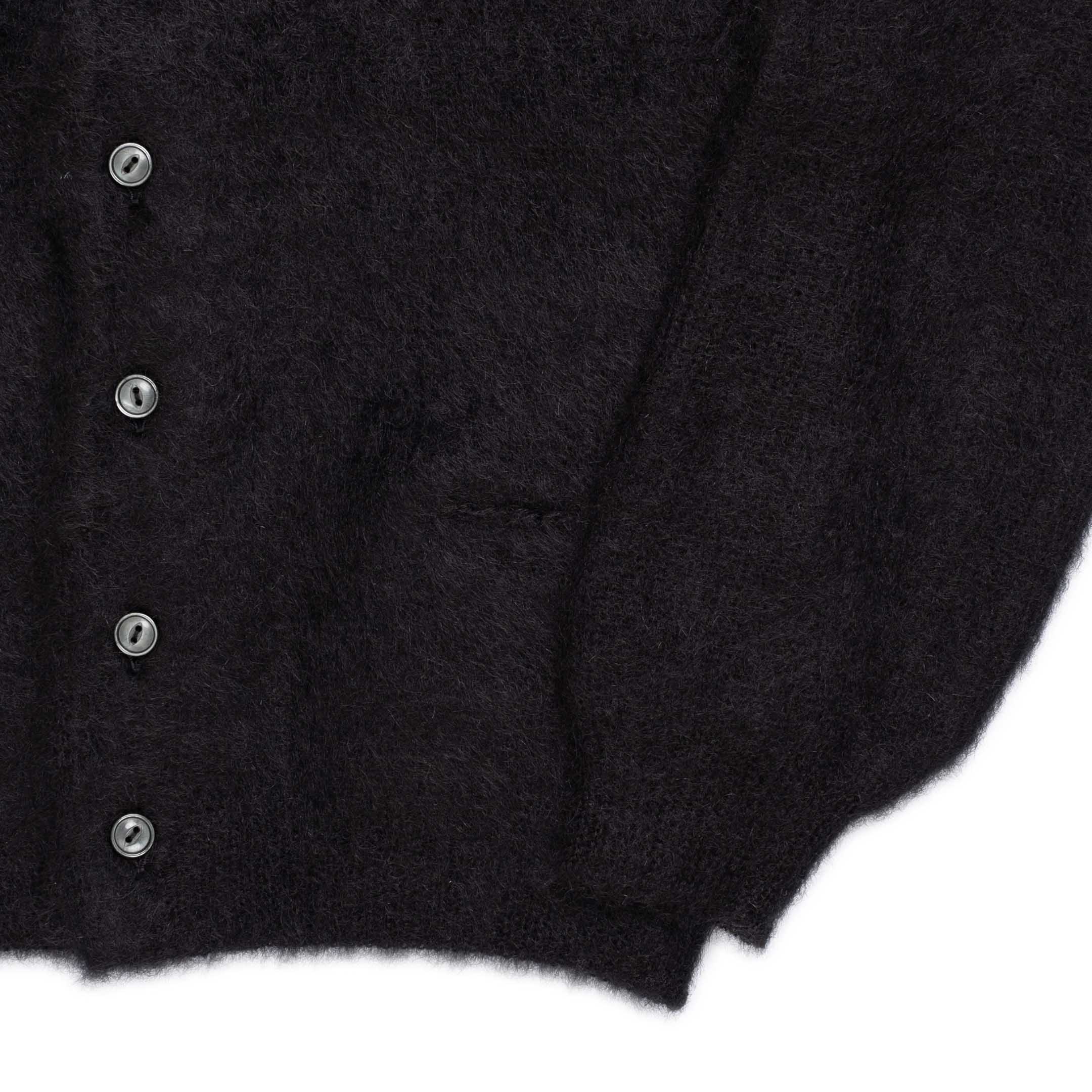 The Real McCoy's Joe McCoy Mohair Cardigan Black - Image 4