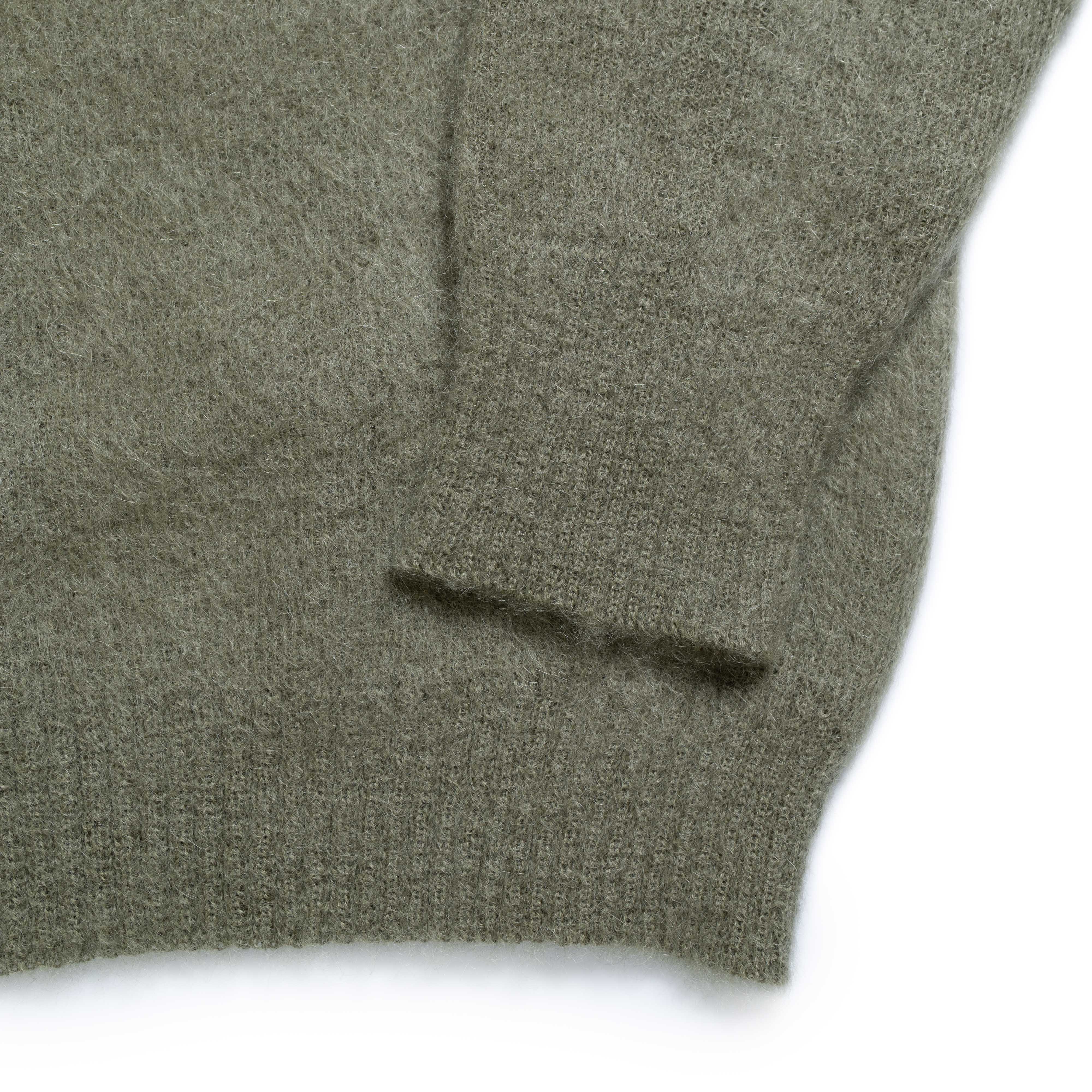 The Real McCoy's Joe McCoy V-Neck Mohair Sweater Mint - Image 4