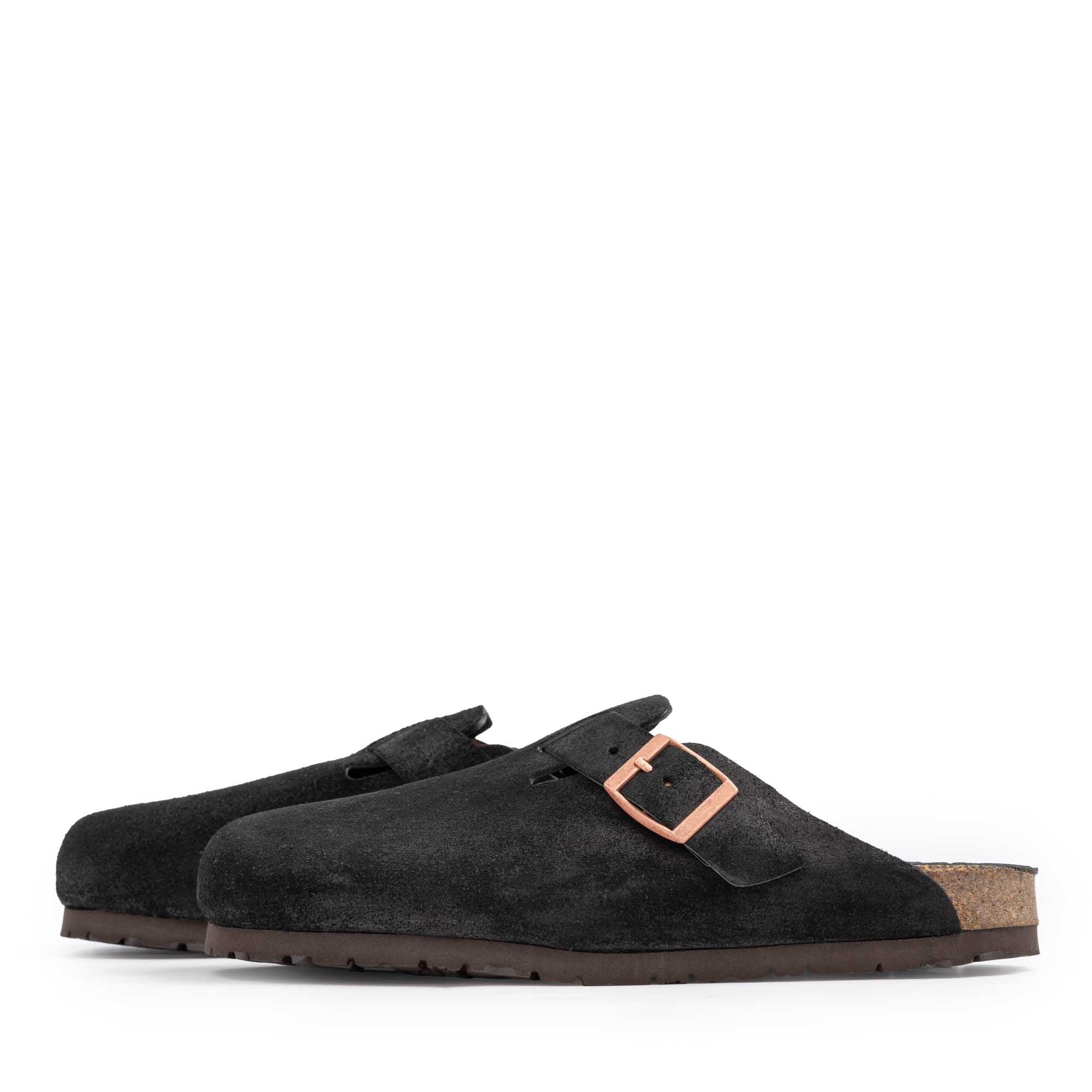 The Real McCoy's Leather Foot-Support Clogs Black - Image 2