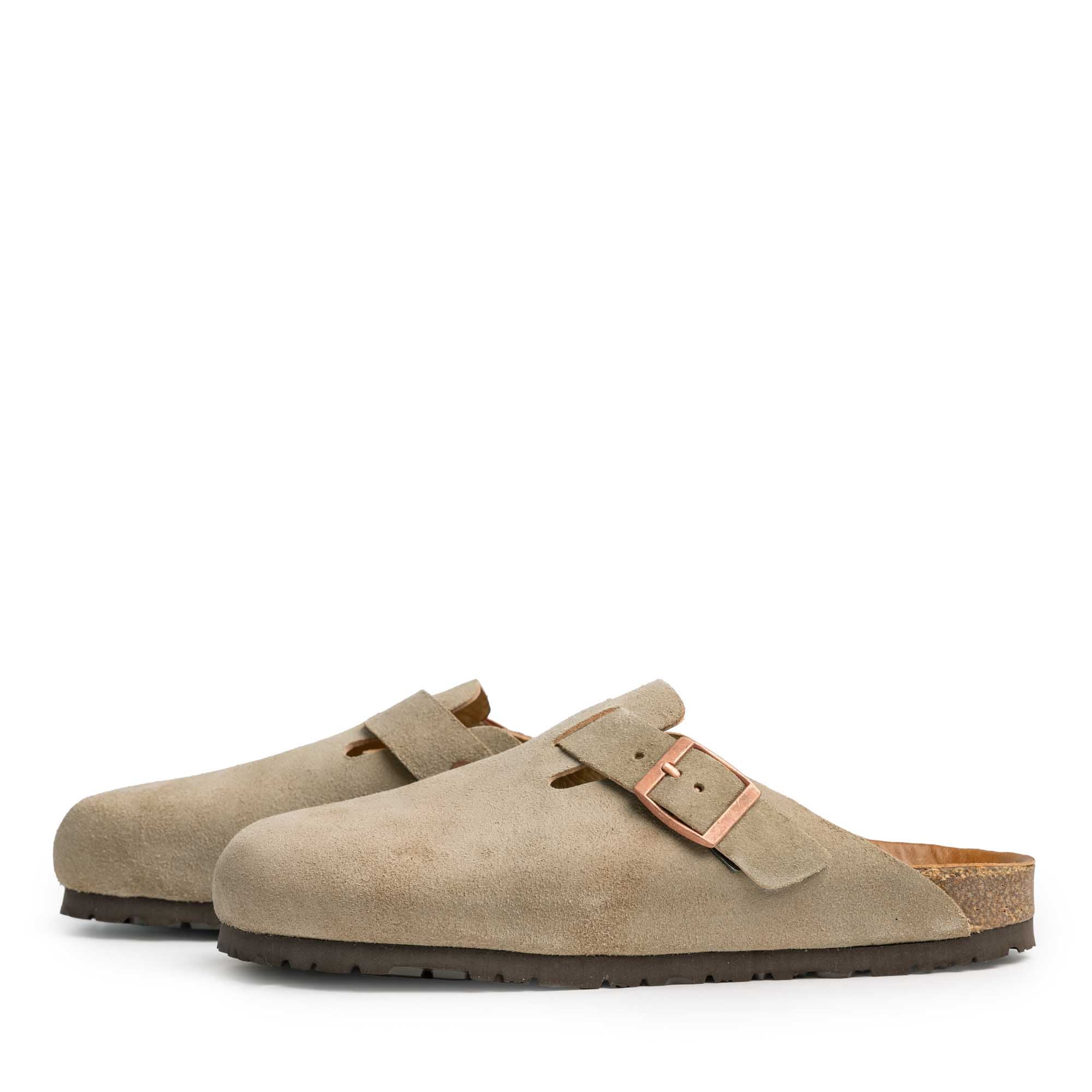 The Real McCoy's Leather Foot-Support Clogs Taupe - Image 2