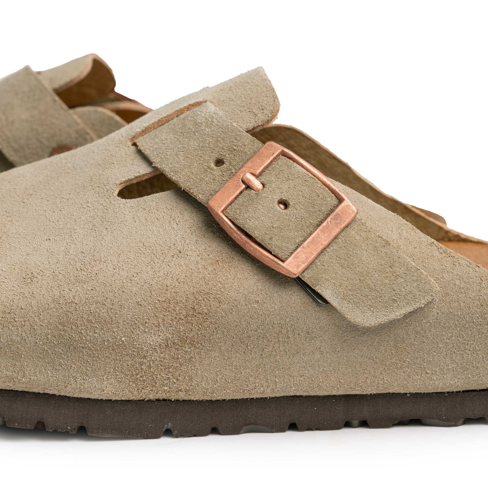 The Real McCoy's Leather Foot-Support Clogs Taupe - Image 3