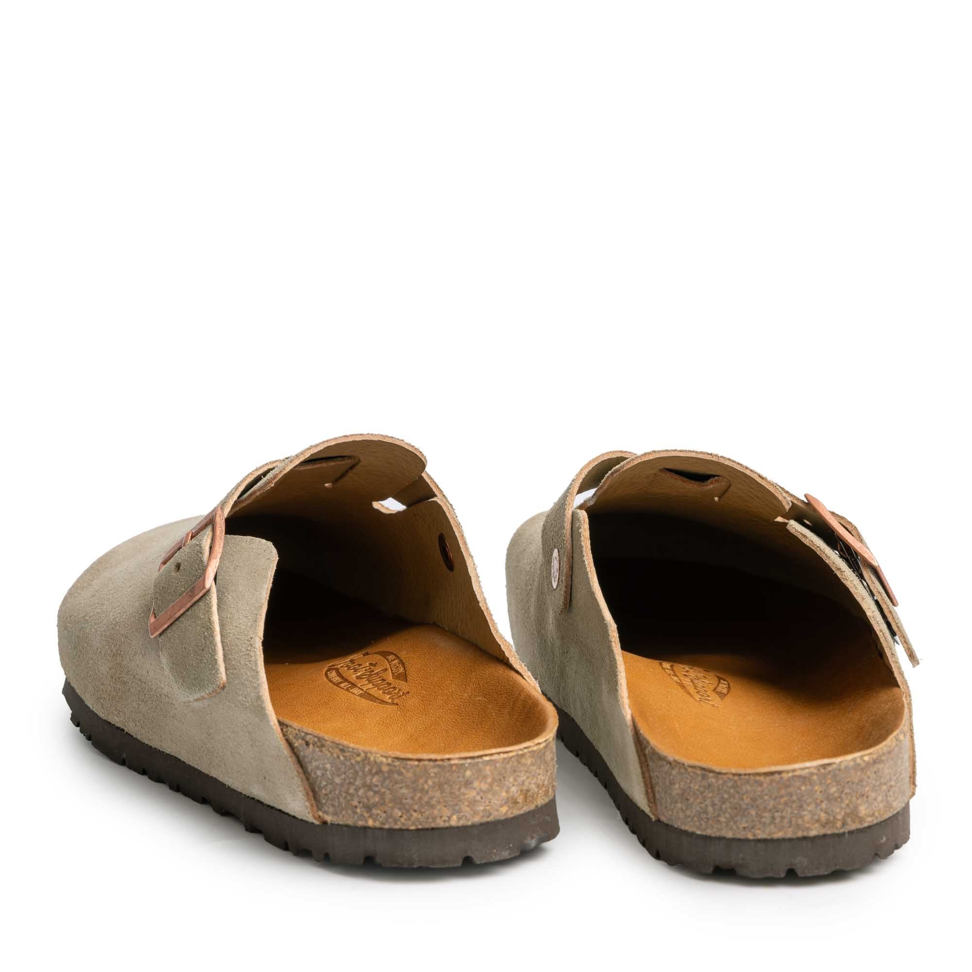 The Real McCoy's Leather Foot-Support Clogs Taupe - Image 4