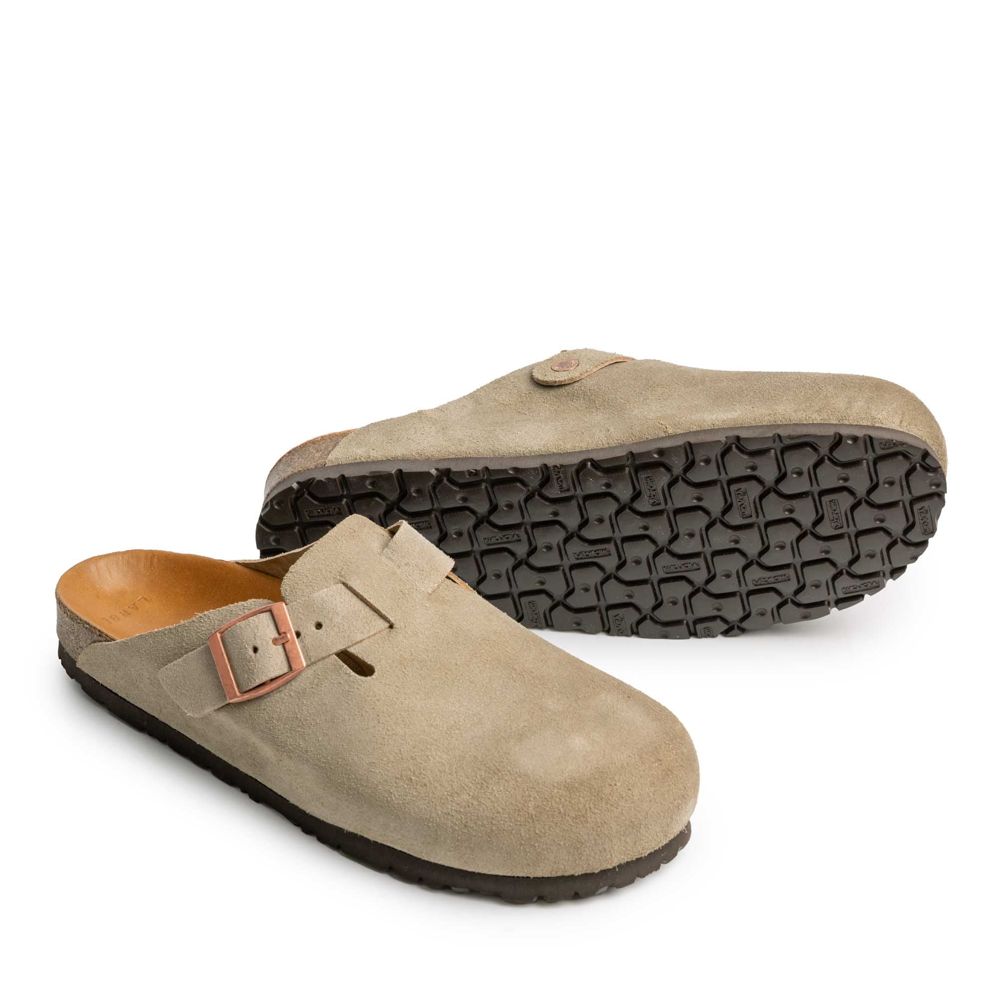 The Real McCoy's Leather Foot-Support Clogs Taupe - Image 5