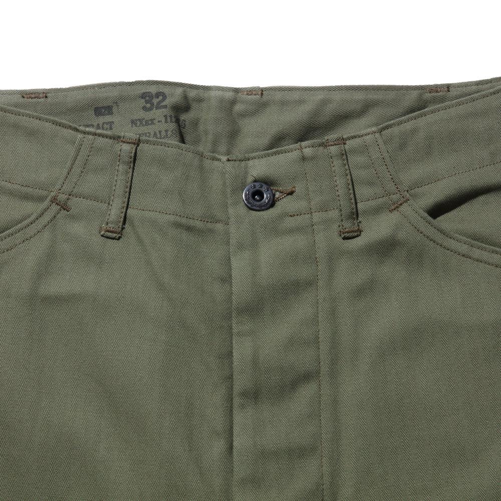 The Real McCoy's N-3 Utility Trousers (Model 220) Olive - Image 3