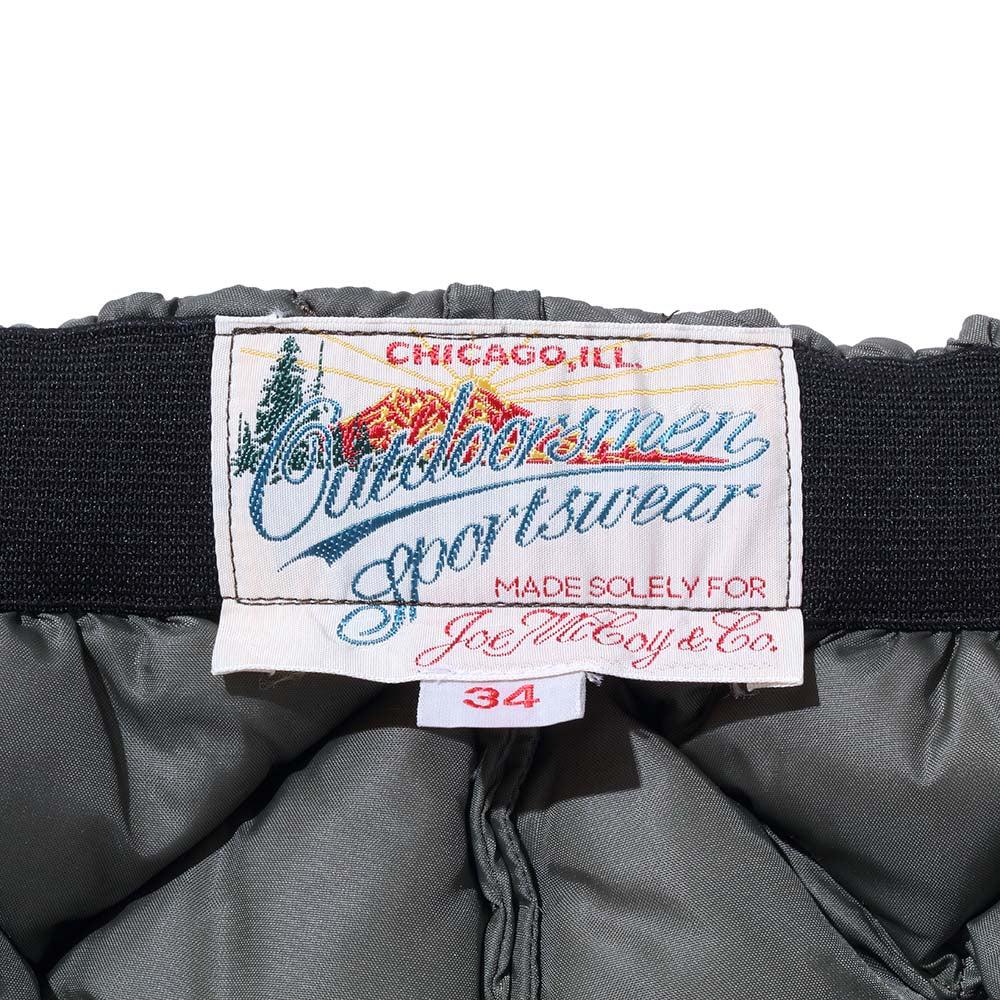 The Real McCoy's Quilted Down Trousers Olive - Image 3