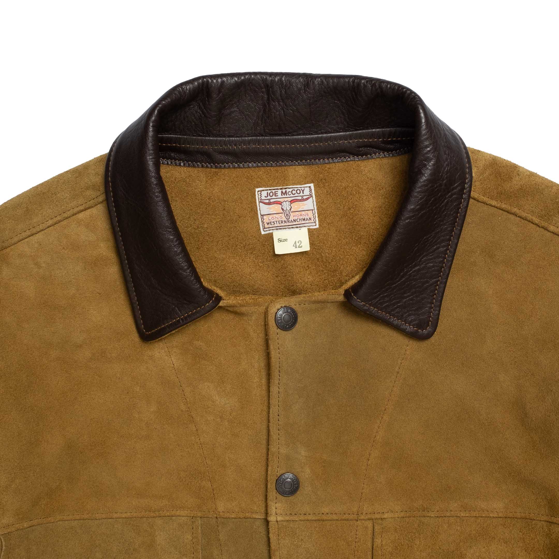 The Real McCoy's Rough Out Leather Western Jacket Brown - Image 3