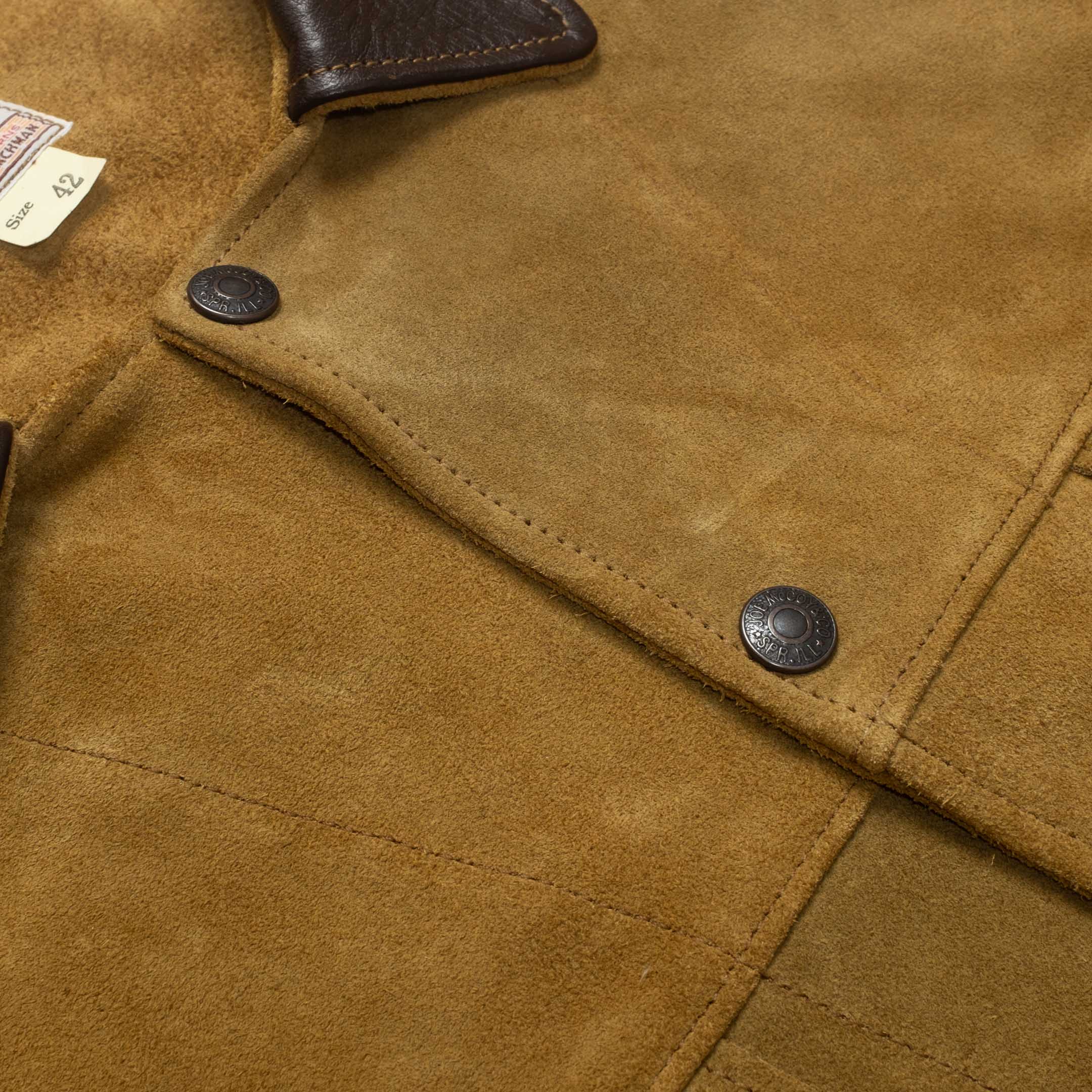 The Real McCoy's Rough Out Leather Western Jacket Brown - Image 4
