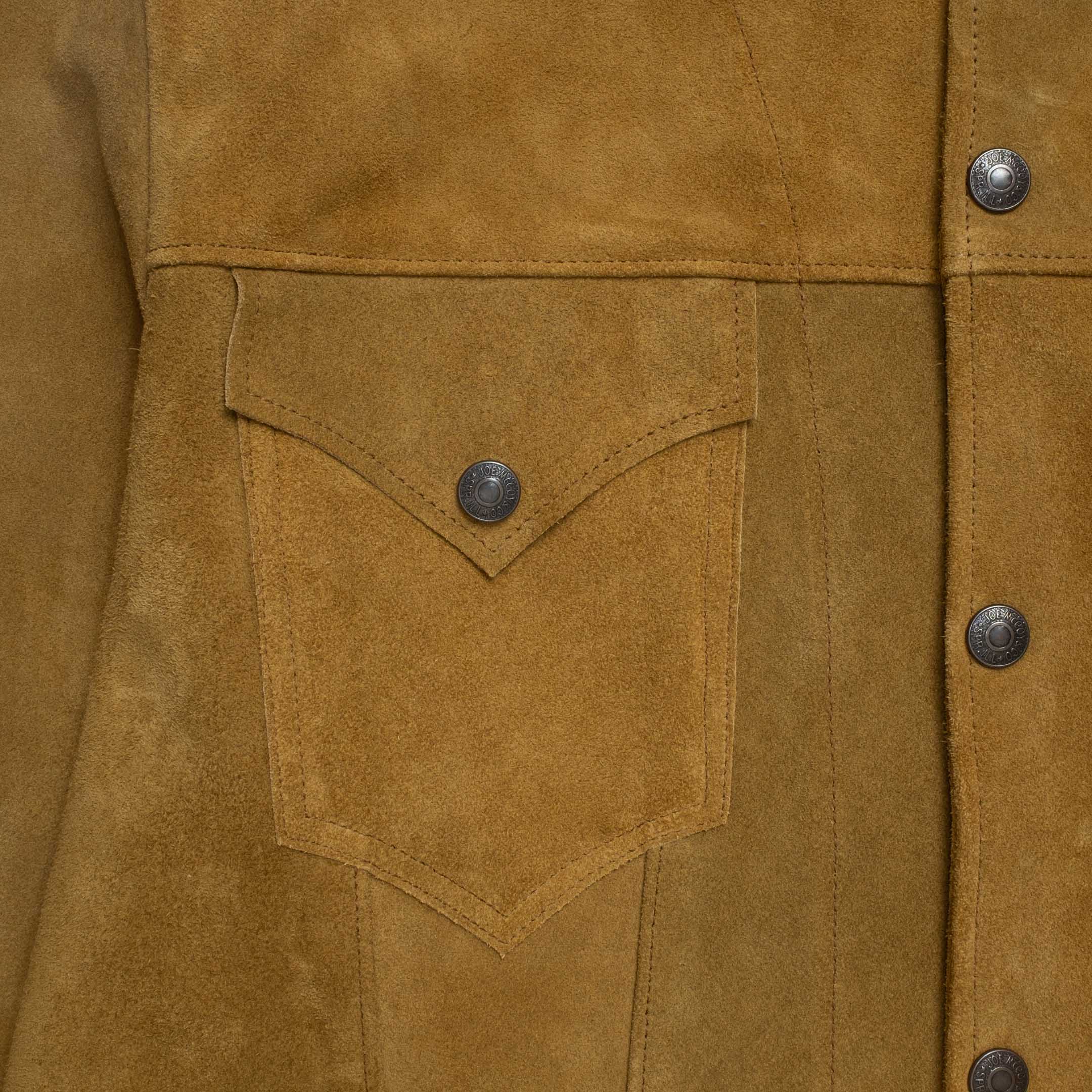 The Real McCoy's Rough Out Leather Western Jacket Brown - Image 5