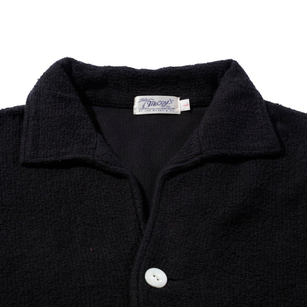 The Real McCoy's Cotton Pile Beach Shirt Black - Image 3