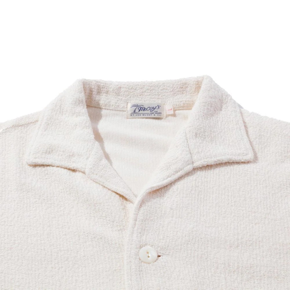The Real McCoy's Cotton Pile Beach Shirt Milk - Image 3