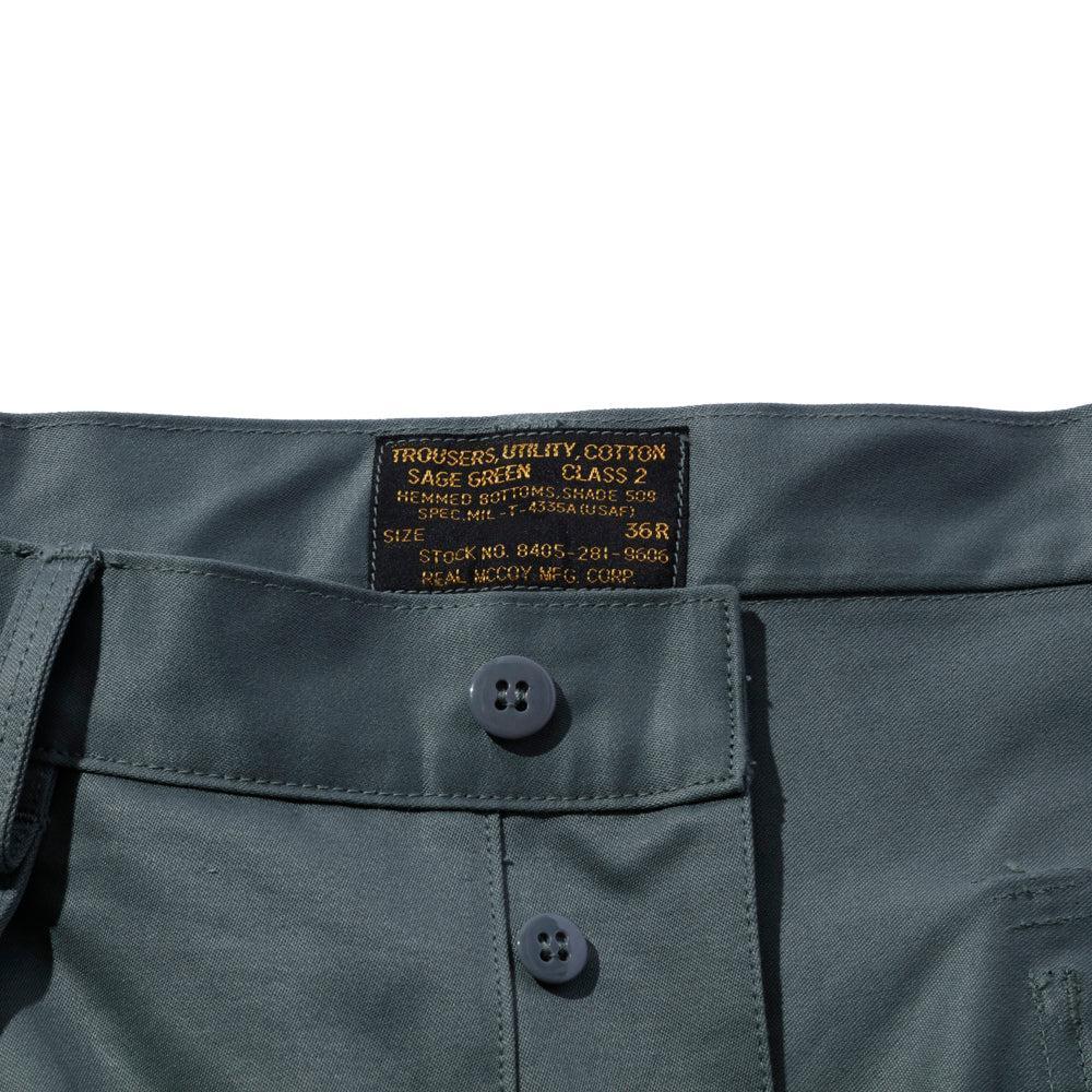 The Real McCoy's Trousers, Utility, Cotton / USAF Sage Green - Image 7