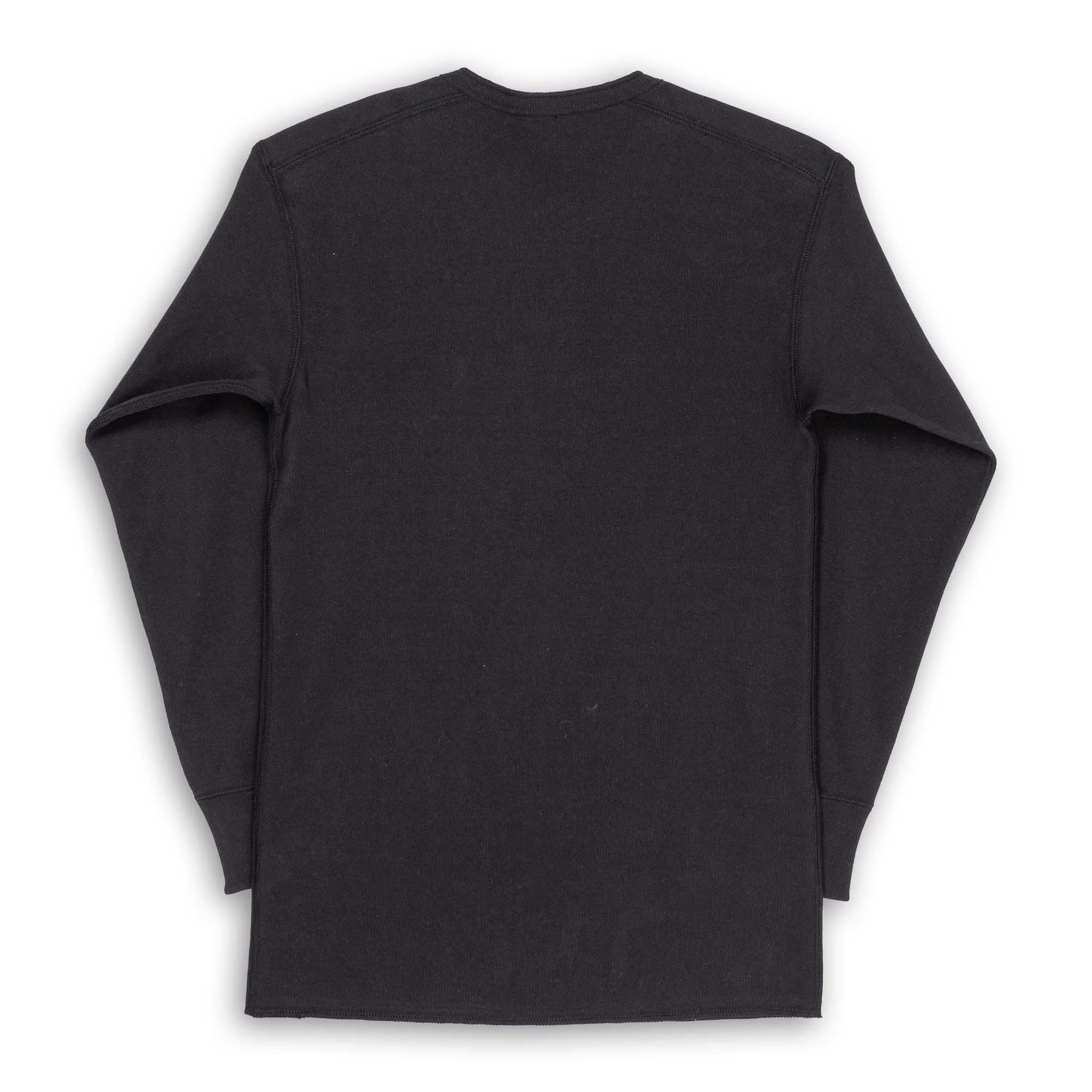 The Real McCoy's Union Henley Undershirt L/S Black - Image 3