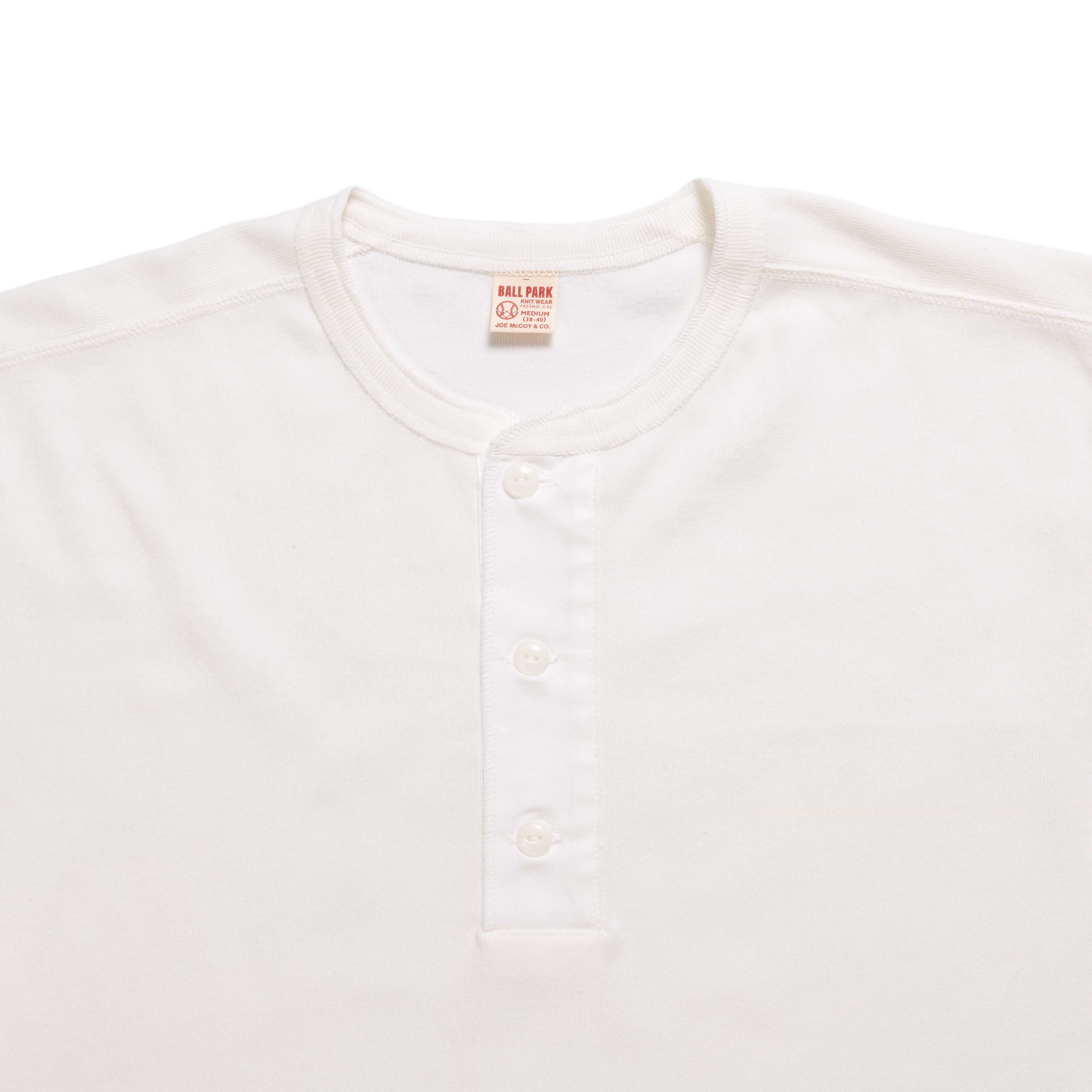 The Real McCoy's Union Henley Undershirt L/S White - Image 3