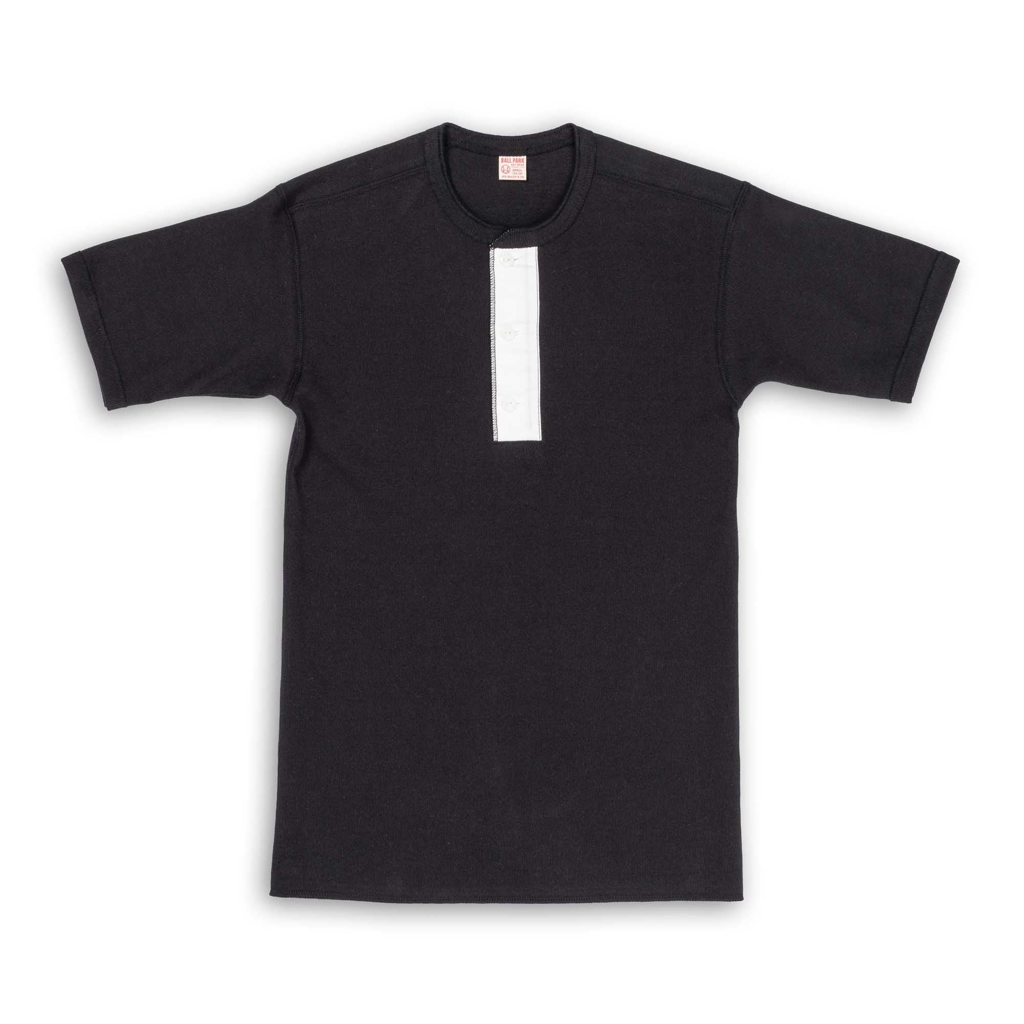 The Real McCoy's Union Henley Undershirt S/S Black