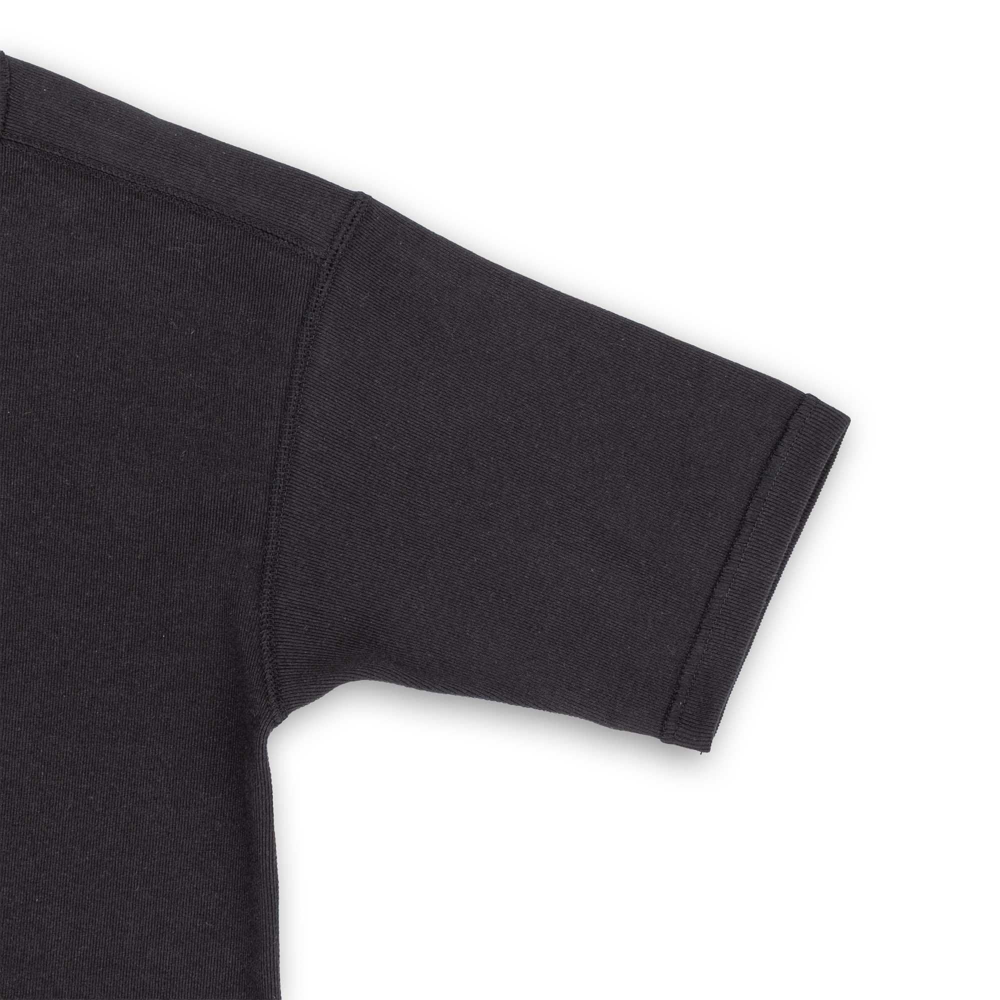 The Real McCoy's Union Henley Undershirt S/S Black - Image 4